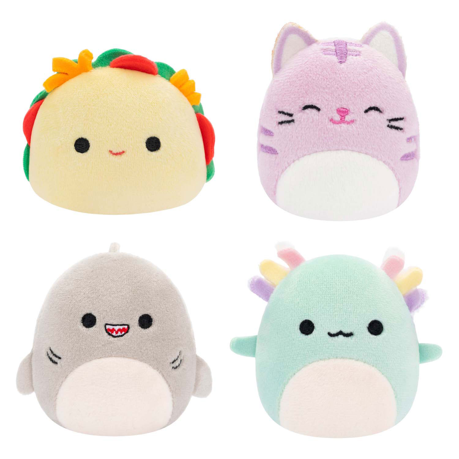 Squishmallows Plüschtier – Micromallows Tiere, 4er-Pack