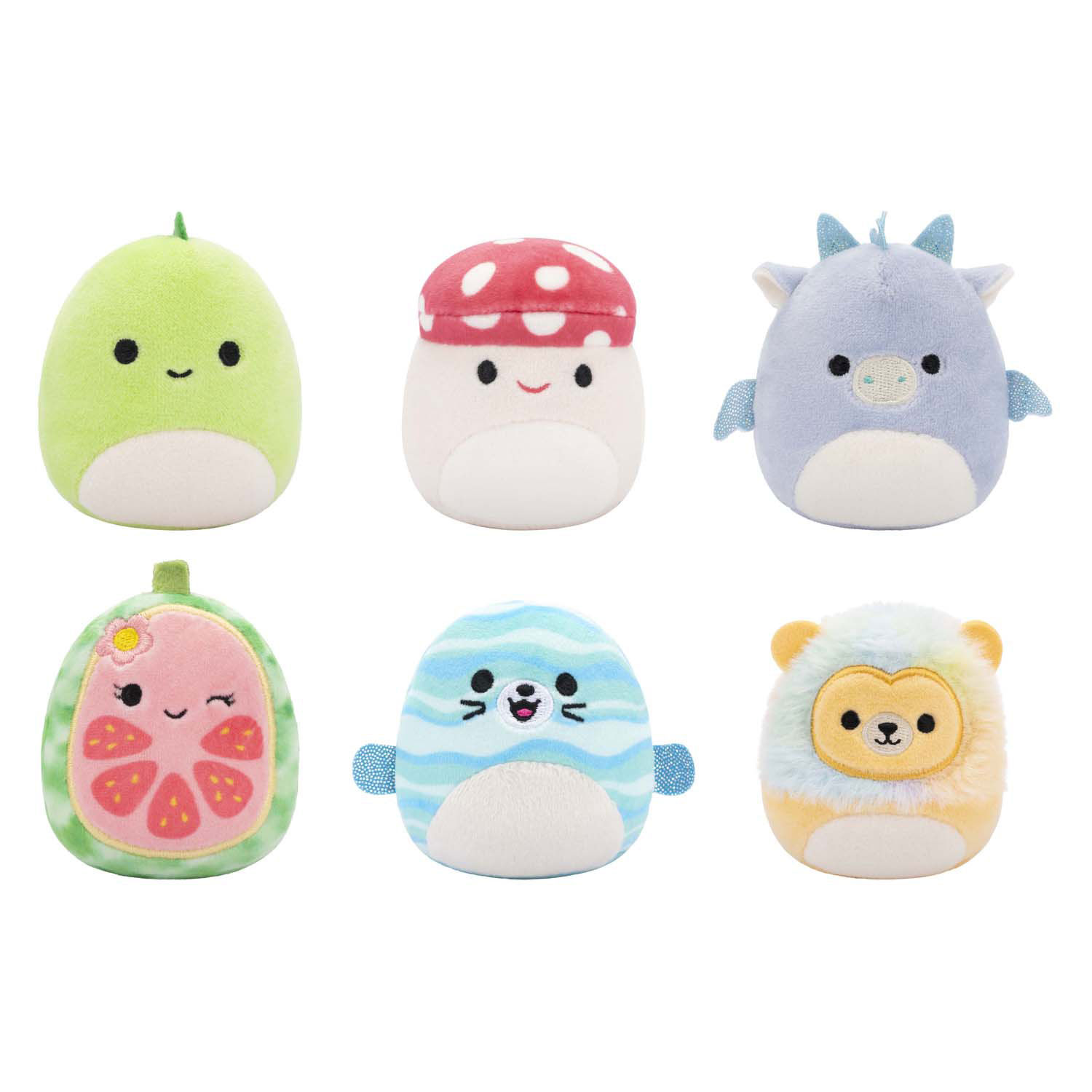 Peluche câlin Squishmallows - Micromallows, paquet de 6