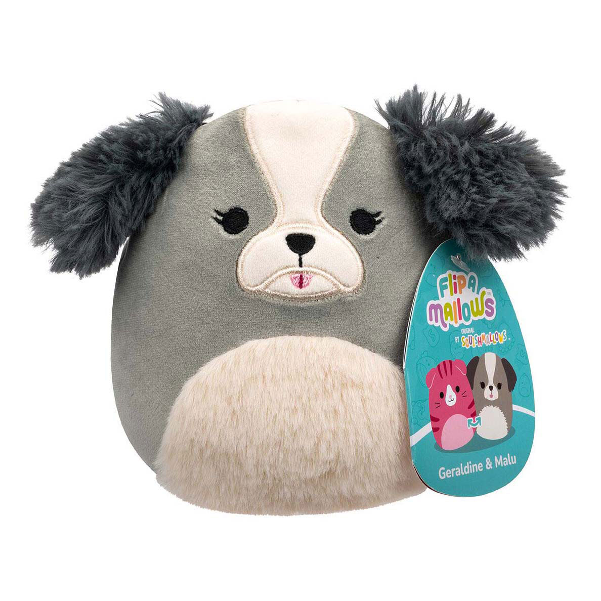 Peluche Squishmallows Flipmallows - Géraldine & Malu, 11 cm