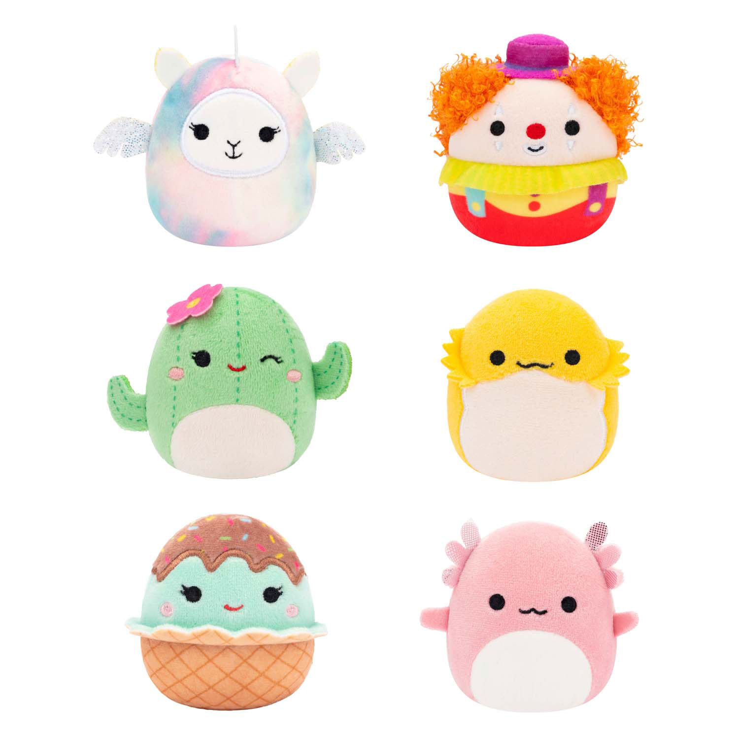 Squishmallows Knuffel Pluche - Micromallows Archie, Maya, Maritza, Bimbi, Rodry, Lucy, 6-Pack