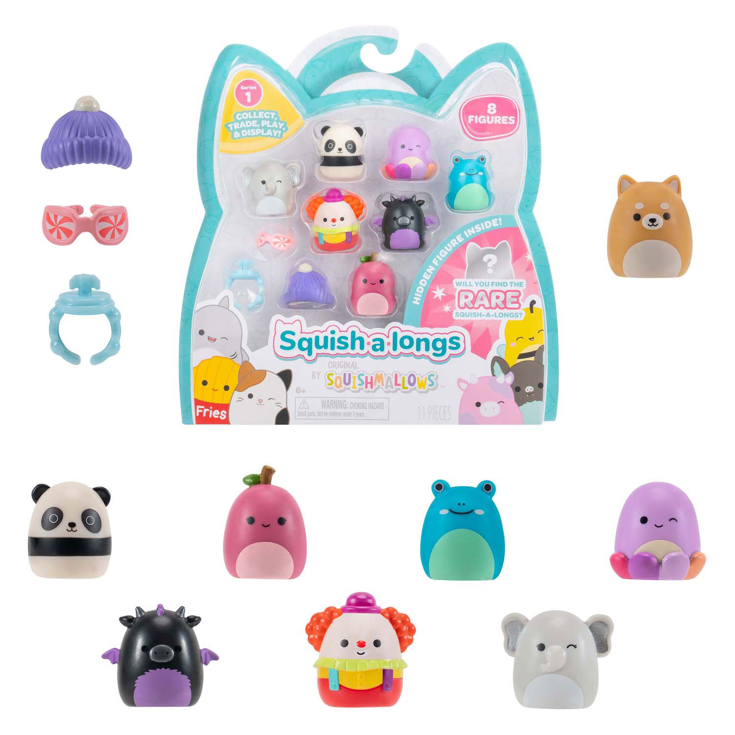 Squishmallows Squish-a-longs Speelfiguren - Style 1 , 8dlg.