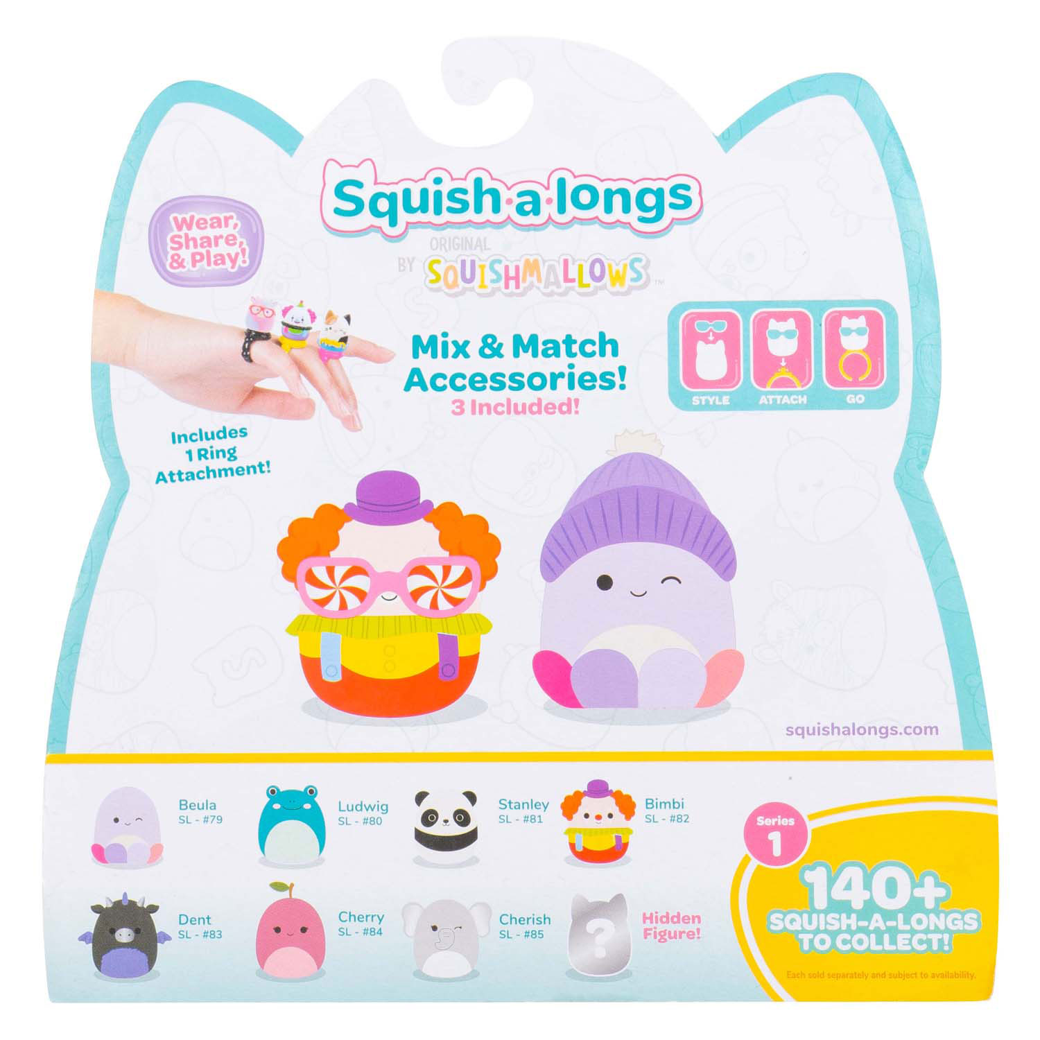 Squishmallows Squish-a-longs Speelfiguren - Style 1 , 8dlg.