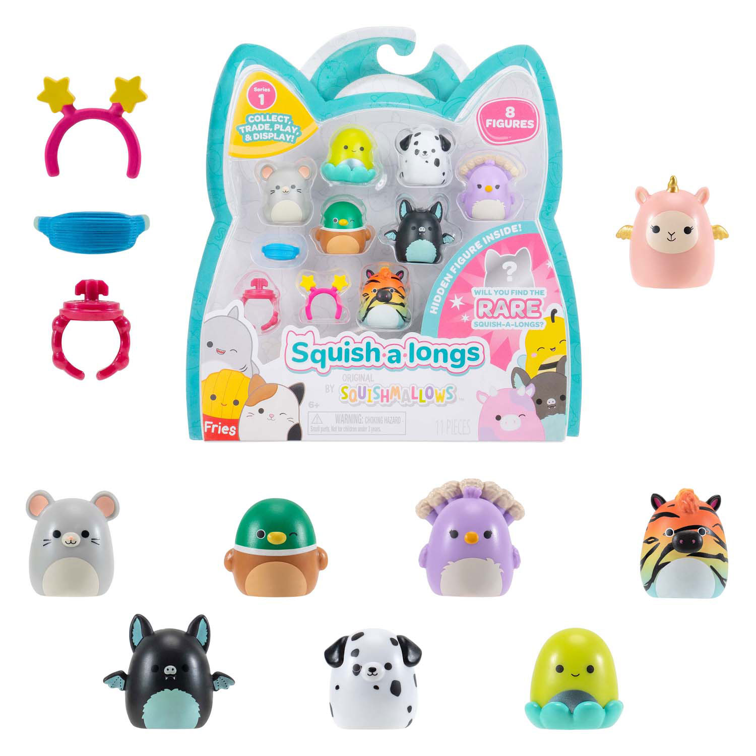 Figurines Squishmallows Squish-al-longs - Style 2, 8 pcs.