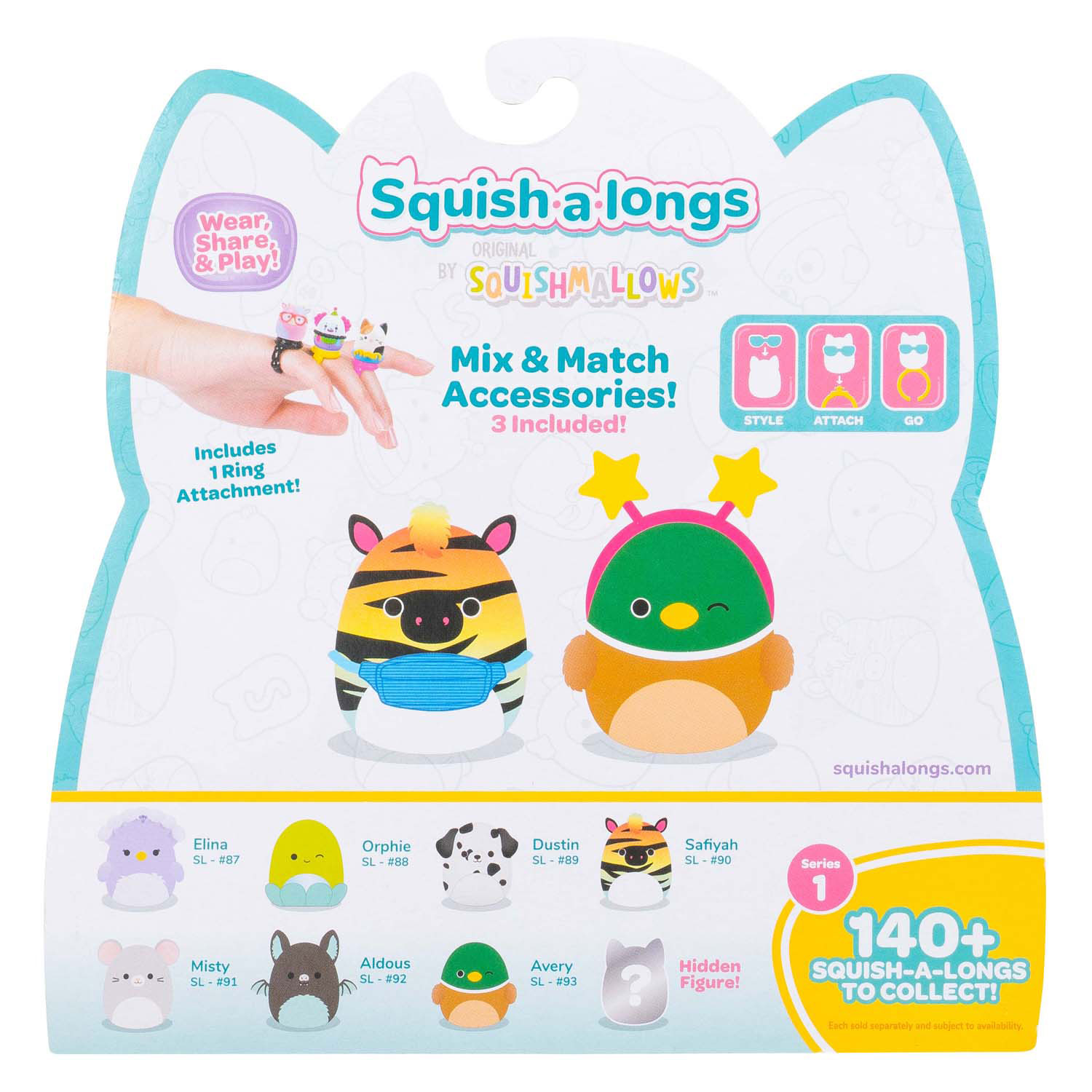 Figurines Squishmallows Squish-al-longs - Style 2, 8 pcs.