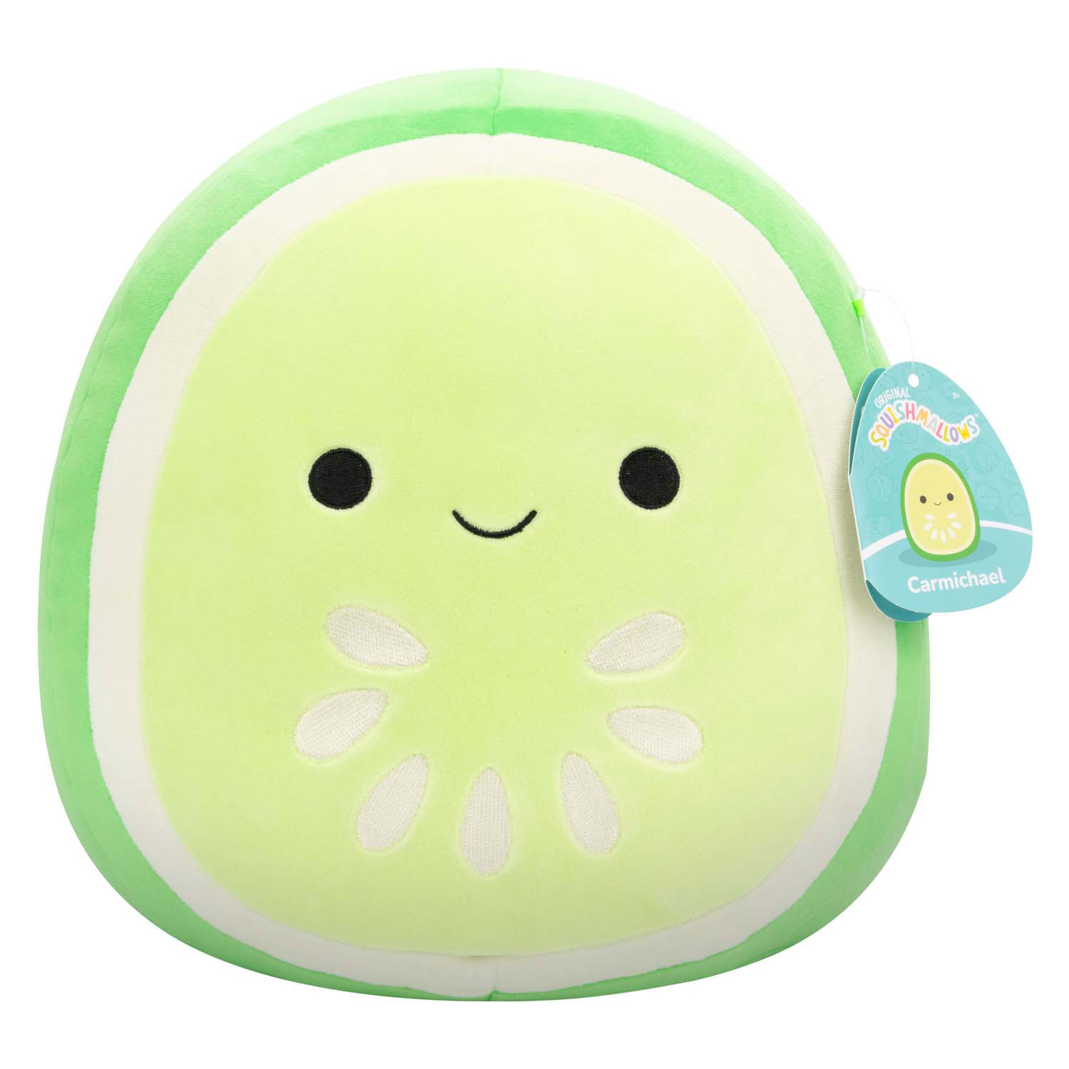 Squishmallows Knuffel Pluche Carmichael de Groene Komkommer, 30cm