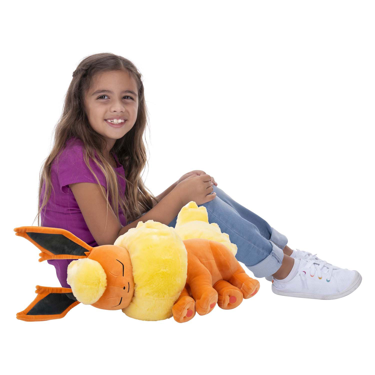 Peluche Pokémon endormie Pyroli, 45 cm
