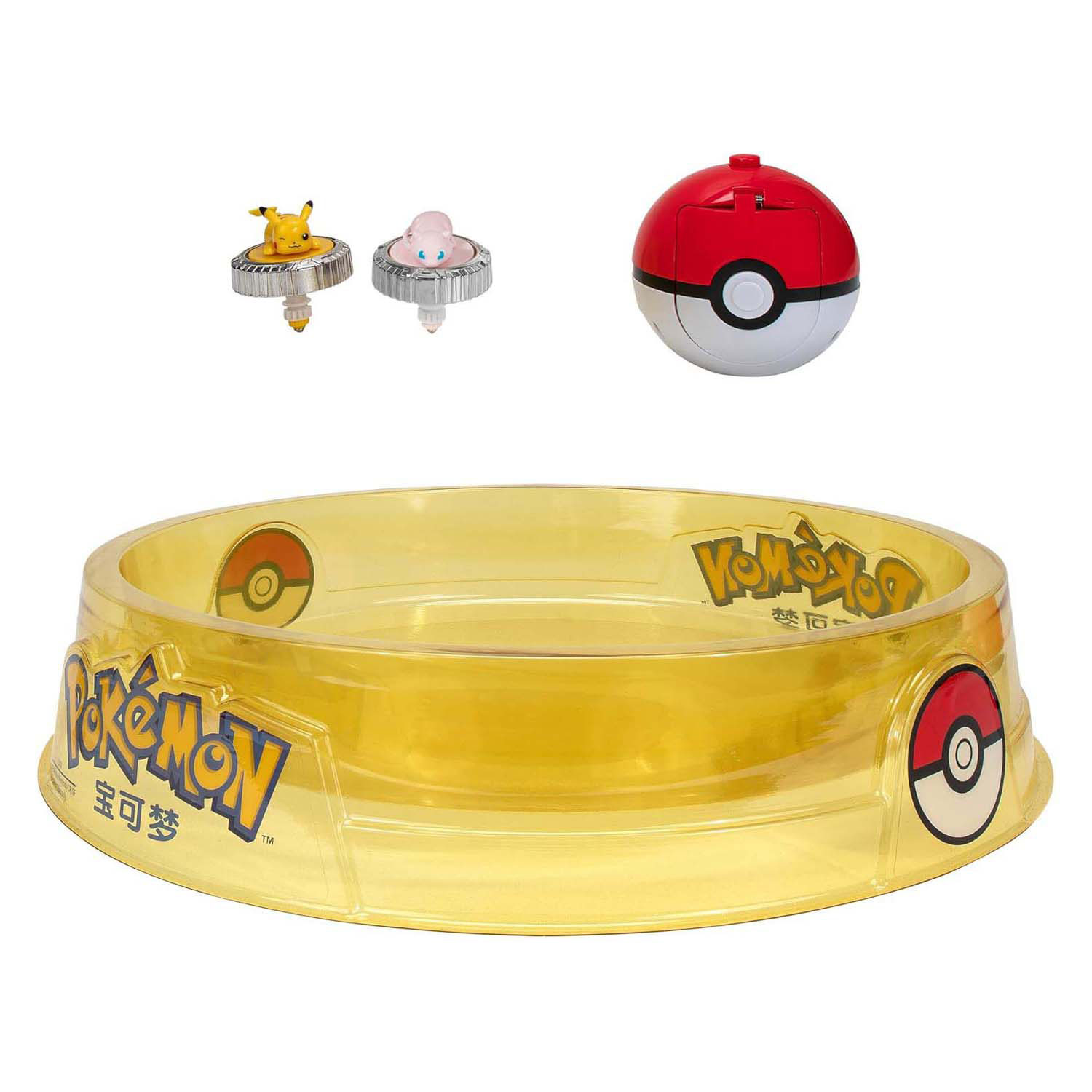 Pokémon Battle Spinners met Stadion Pikachu en Mew Speelset