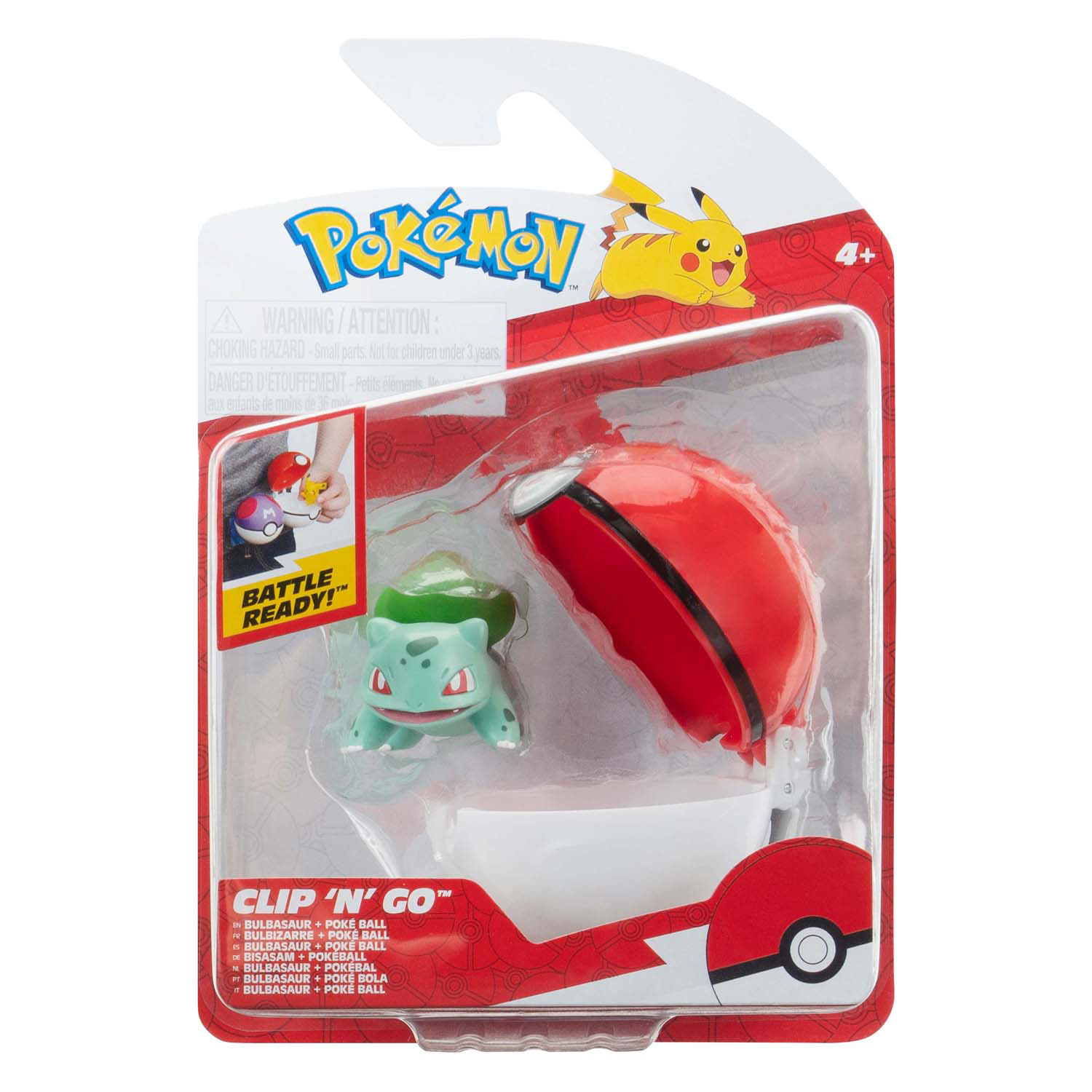 Pokémon - Clip N Go Bulbasaur met Pokébal