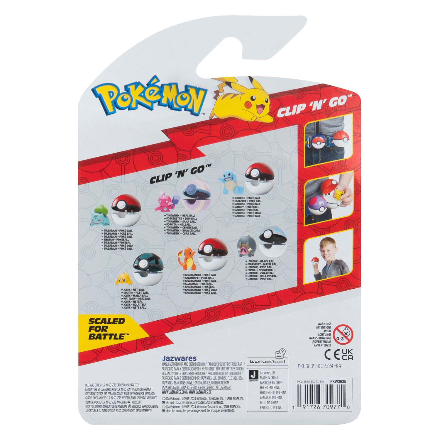 Pokémon - Clip N Go Charmander met Pokébal