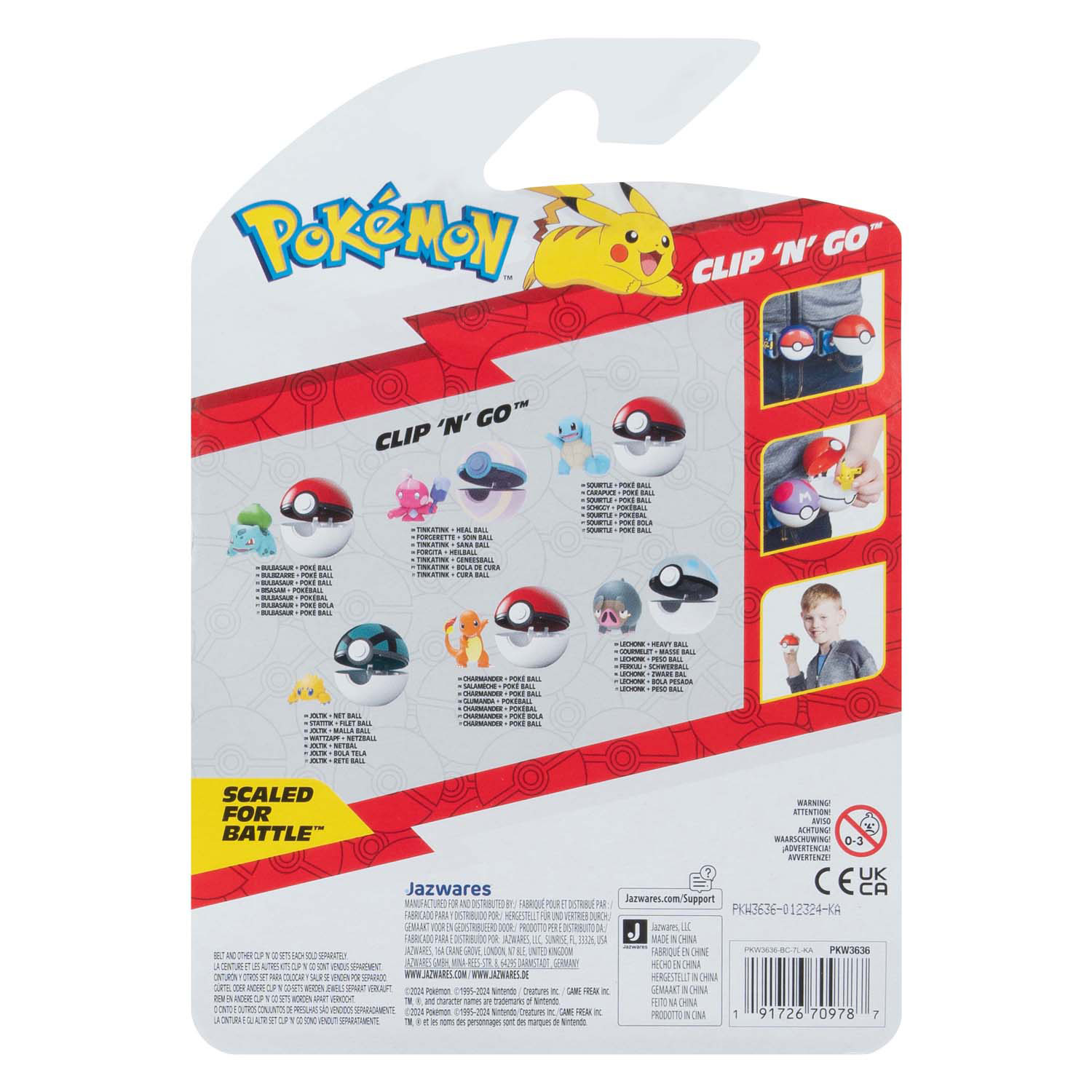 Pokémon - Clip N Go Squirtle met Pokébal