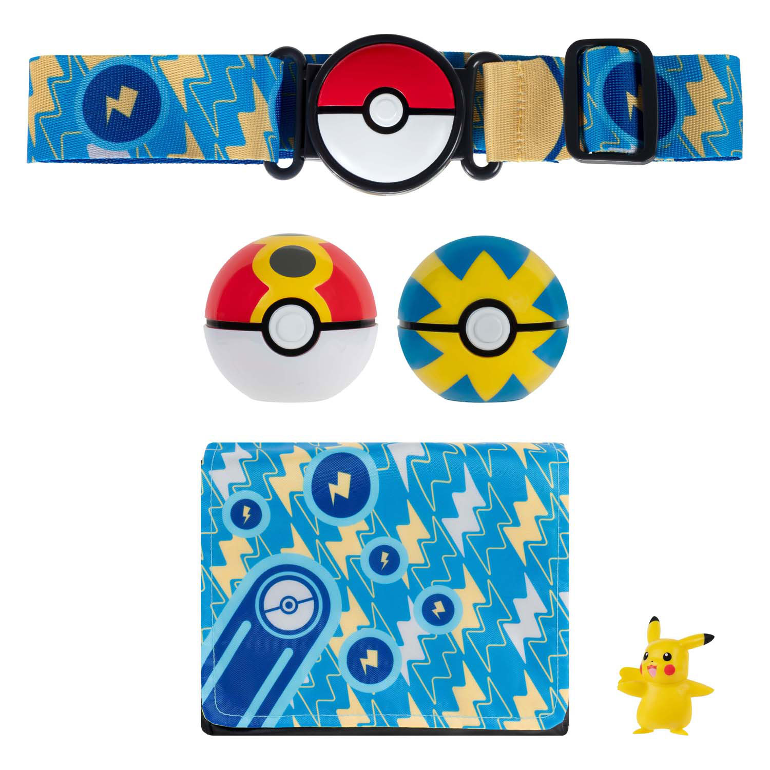 Ensemble de bandoulière Pokémon Quick Ball, Repeat Ball et sac ceinture Pikachu