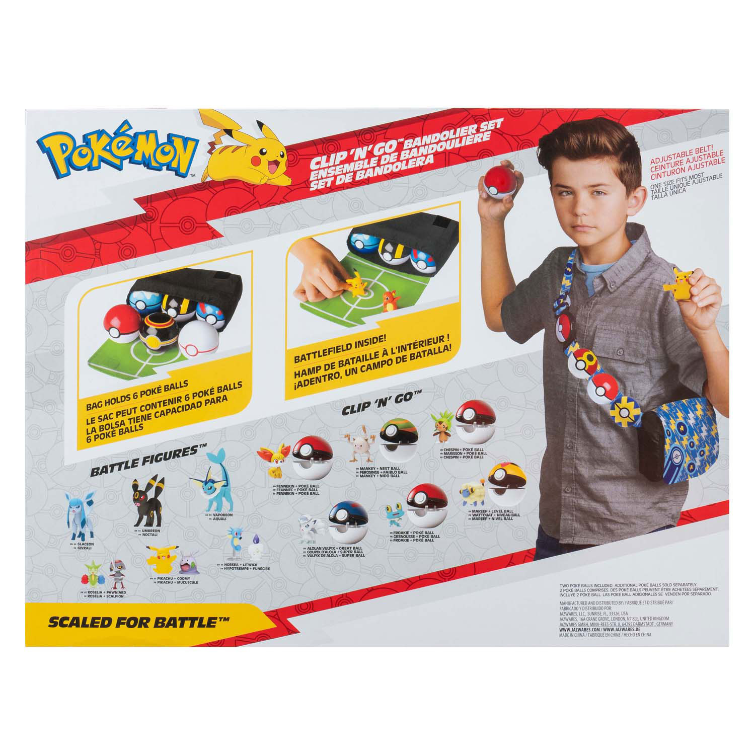 Ensemble de bandoulière Pokémon Quick Ball, Repeat Ball et sac ceinture Pikachu