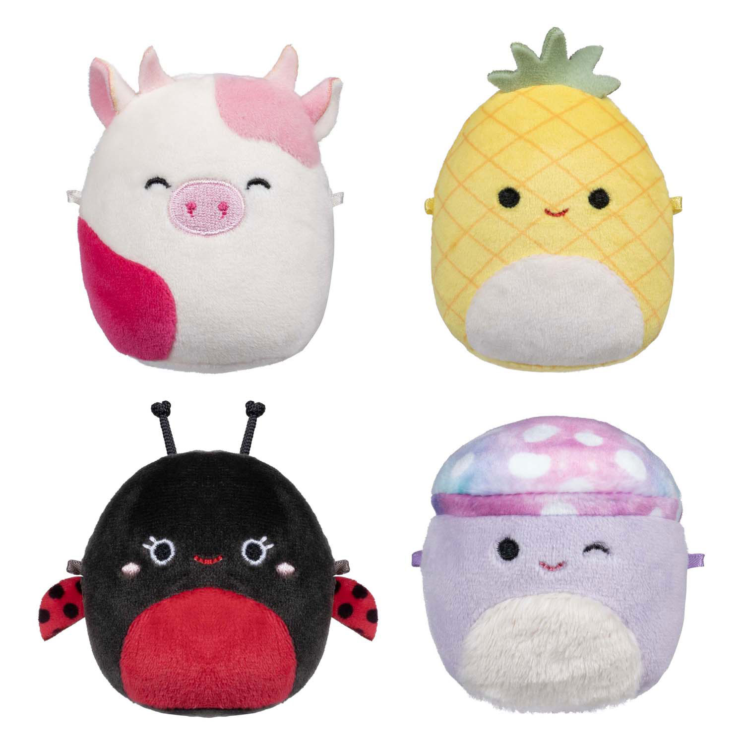 Squishmallows Knuffel Pluche Micromallows - Maui, Trudy, Caedyn, Minya, 4-pack