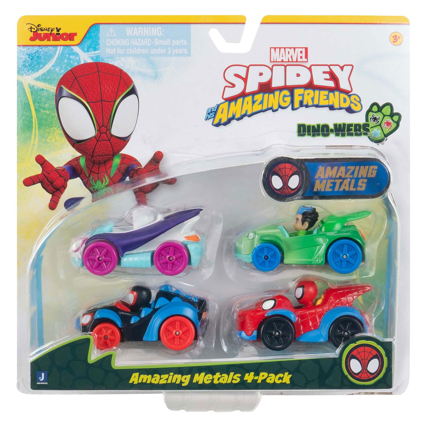 Spidey und Freunde – Metallfahrzeuge, 4 Stück.