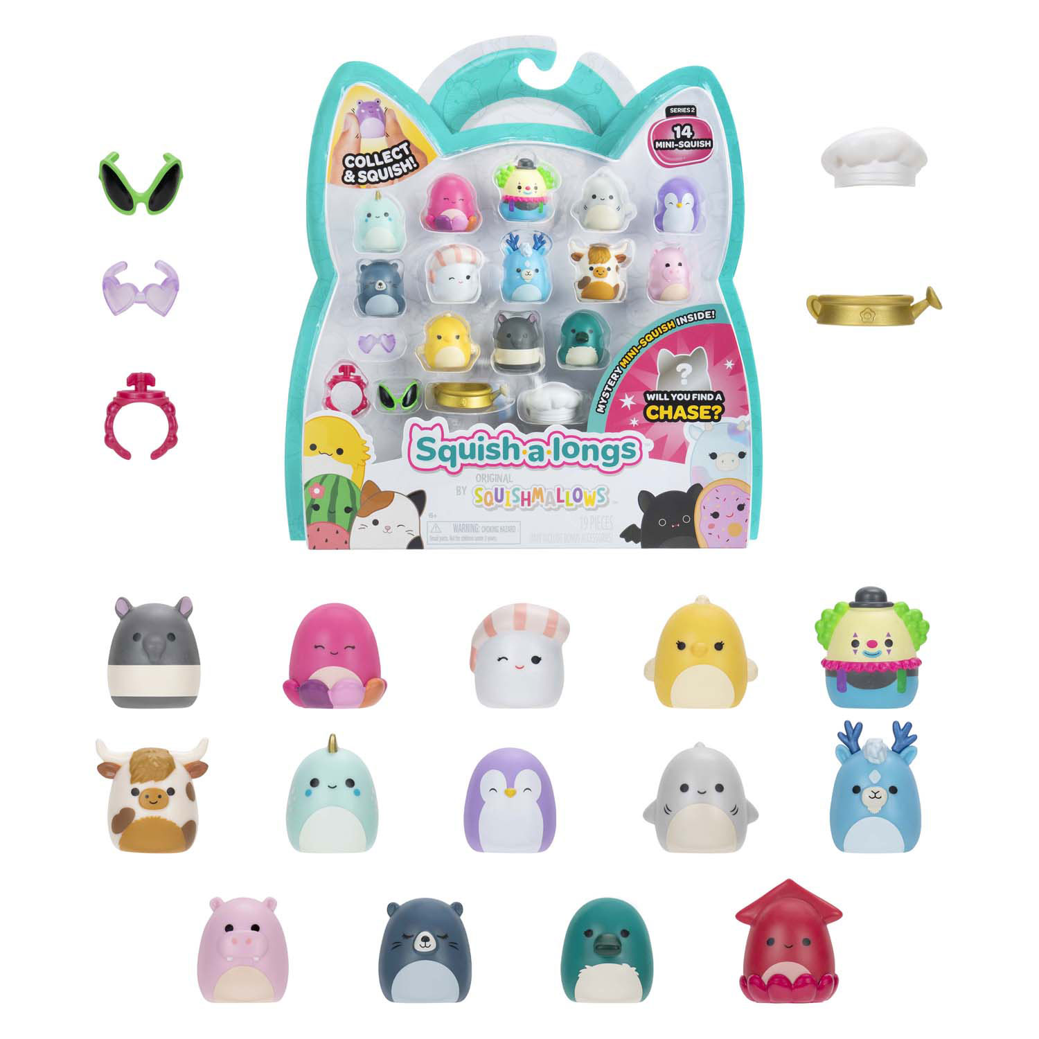 Squishmallows - Squish-a-longs Speelfiguren, 14dlg.