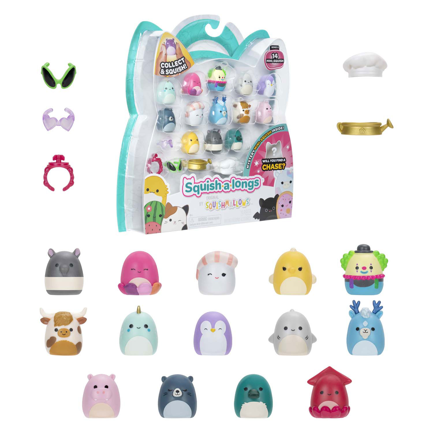 Squishmallows - Squish-a-longs Speelfiguren, 14dlg.