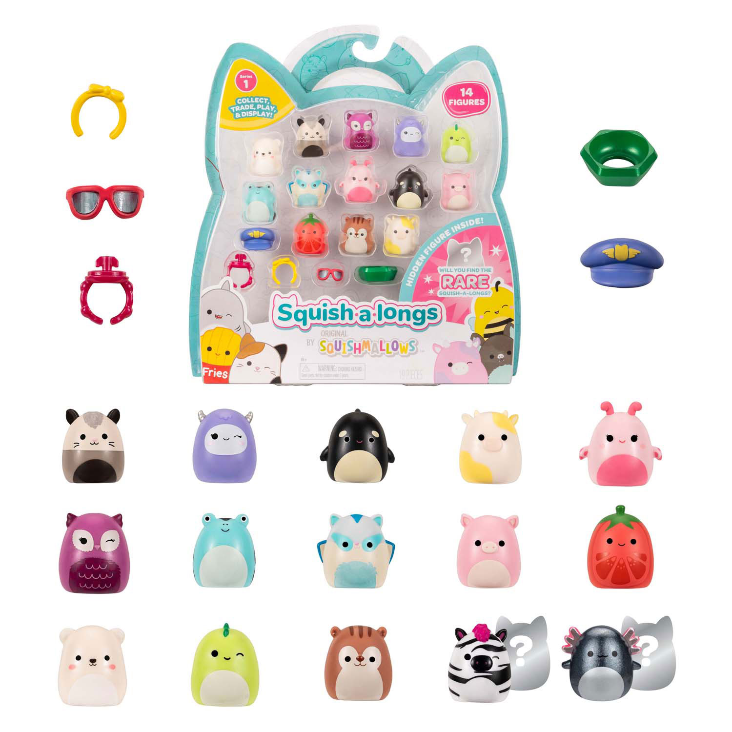 Squishmallows - Squish-a-longs Speelfiguren - Style 2, 14dlg.