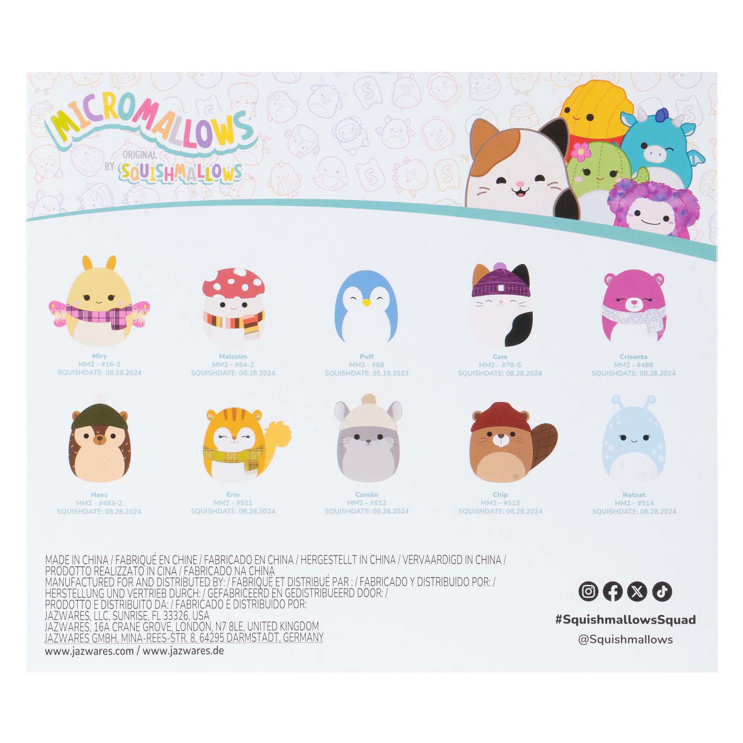 Squishmallows Knuffel Pluche Micromallows, 10dlg.