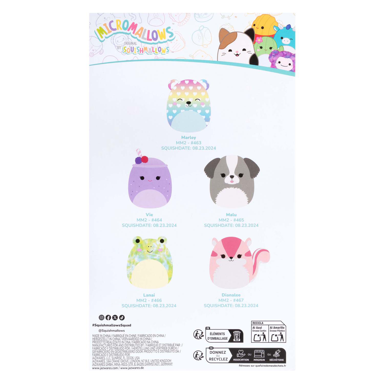 Squishmallows Knuffel Pluche Micromallows, 5dlg.