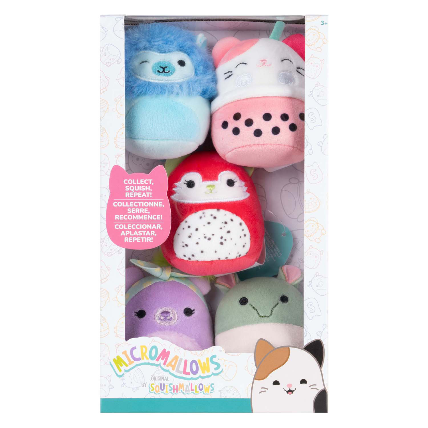Squishmallows Knuffel Pluche - Micromallows Silvy, Rozen, Aarin, Roxy, Gerald - 5dlg.