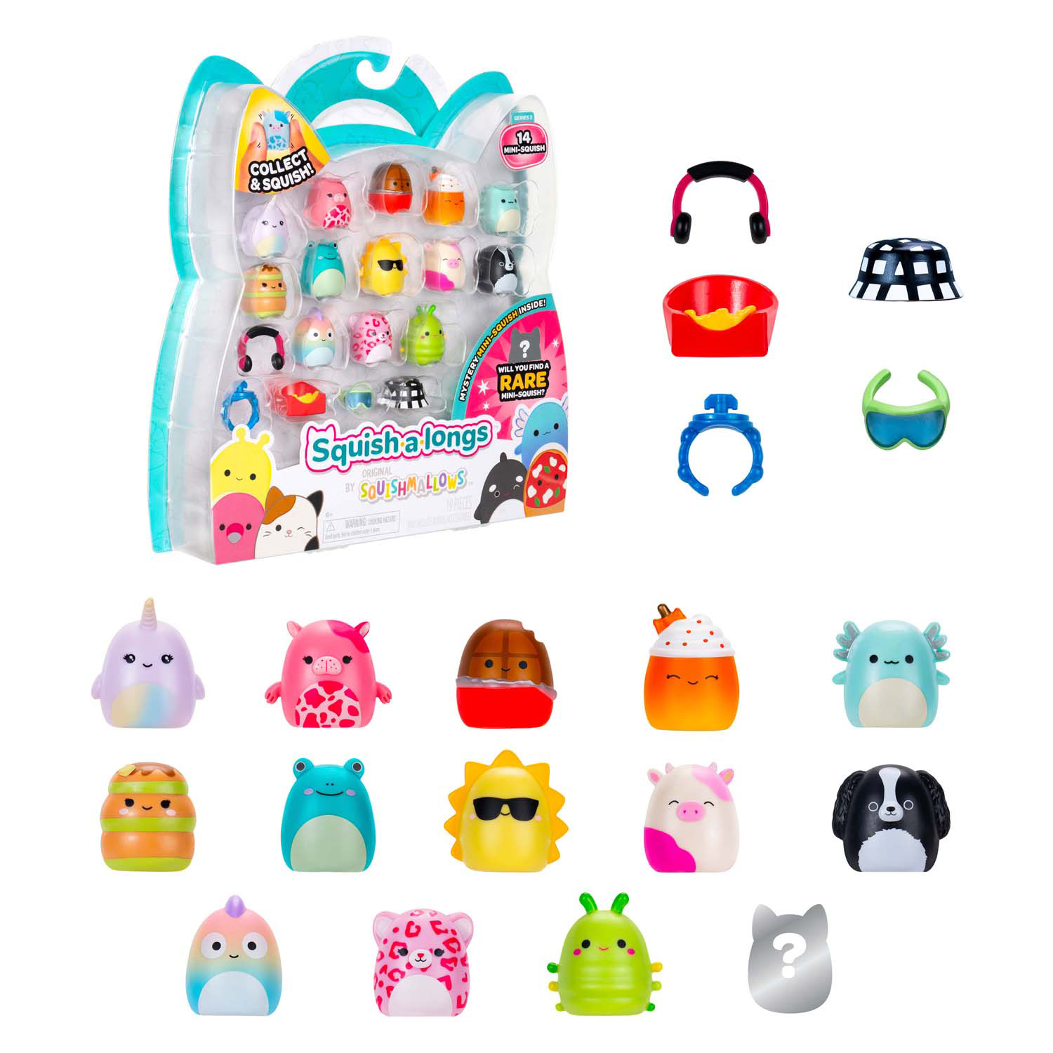 Squishmallows - Squish-a-longs Speelfiguren Style 1 - 14dlg.