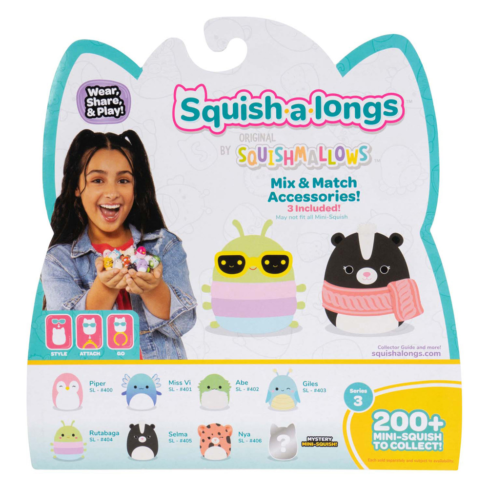 Squishmallows - Squish-a-longs Speelfiguren Style 1 - 8dlg.
