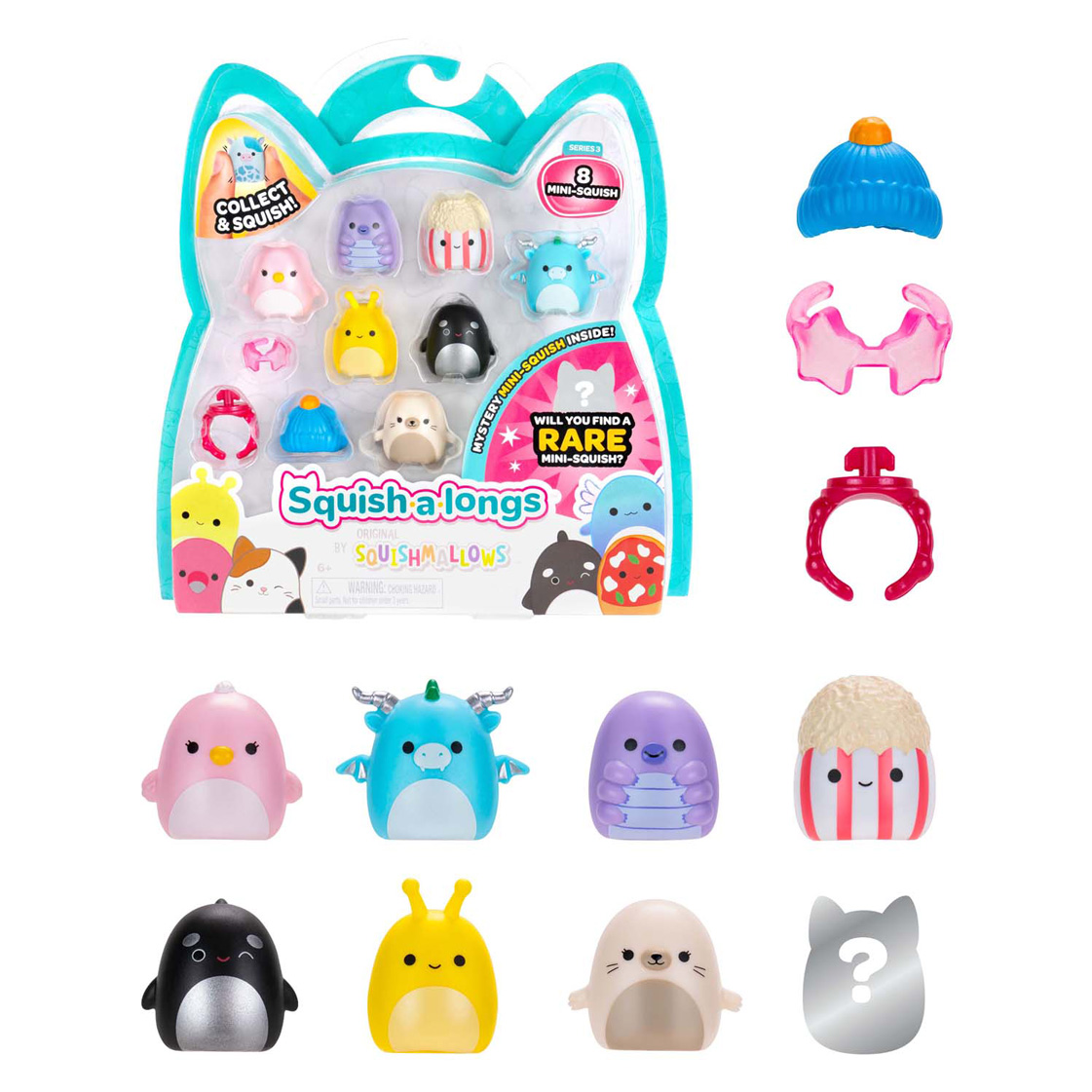Squishmallows - Squish-a-longs Speelfiguren Style 2 - 8dlg.
