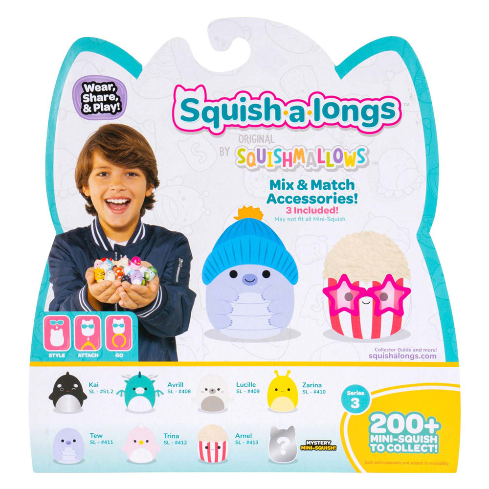Squishmallows - Squish-a-longs Speelfiguren Style 2 - 8dlg.