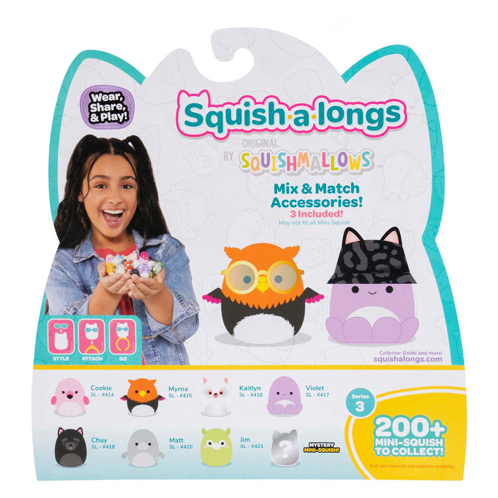 Squishmallows - Squish-a-longs Speelfiguren Style 3 - 8dlg.