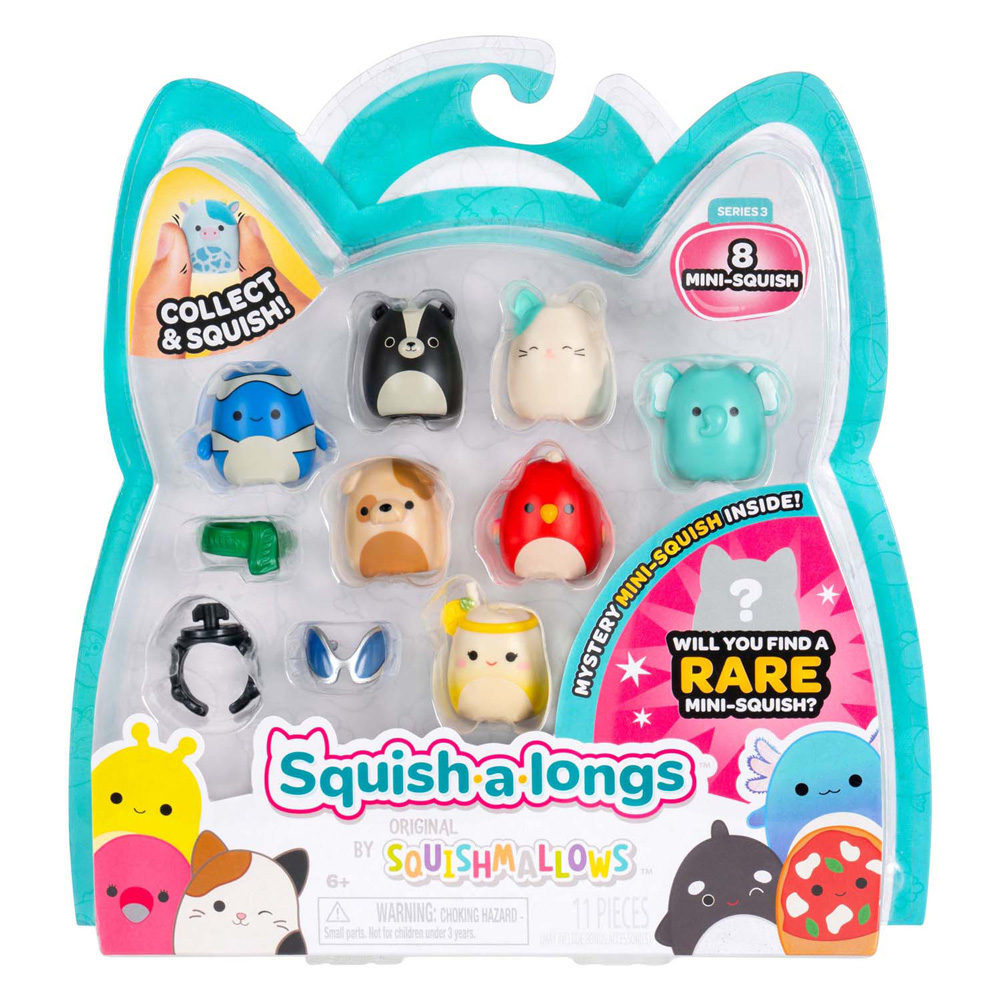 Squishmallows - Squish-a-longs Speelfiguren Style 4 - 8dlg. Squishmallows - Squish-a-longs Speelfiguren Style 4 - 8dlg.