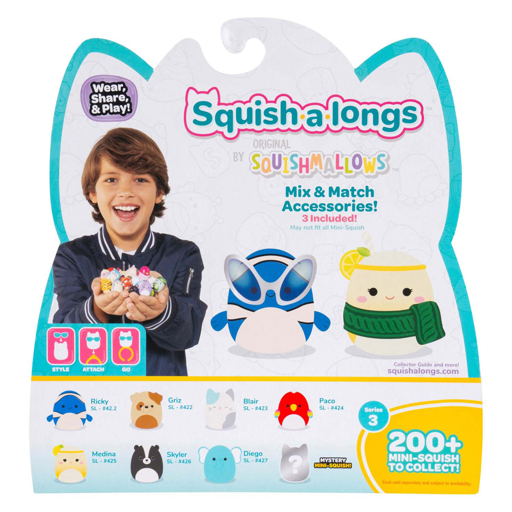 Squishmallows - Squish-a-longs Speelfiguren Style 4 - 8dlg. Squishmallows - Squish-a-longs Speelfiguren Style 4 - 8dlg.