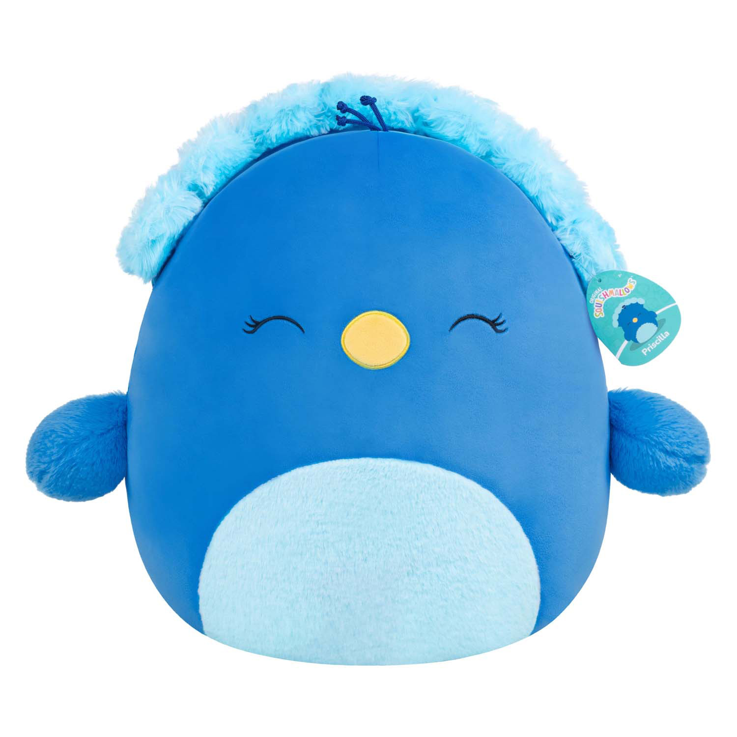 Squishmallows Knuffel Pluche - Priscilla the Blue Peacock - 40cm