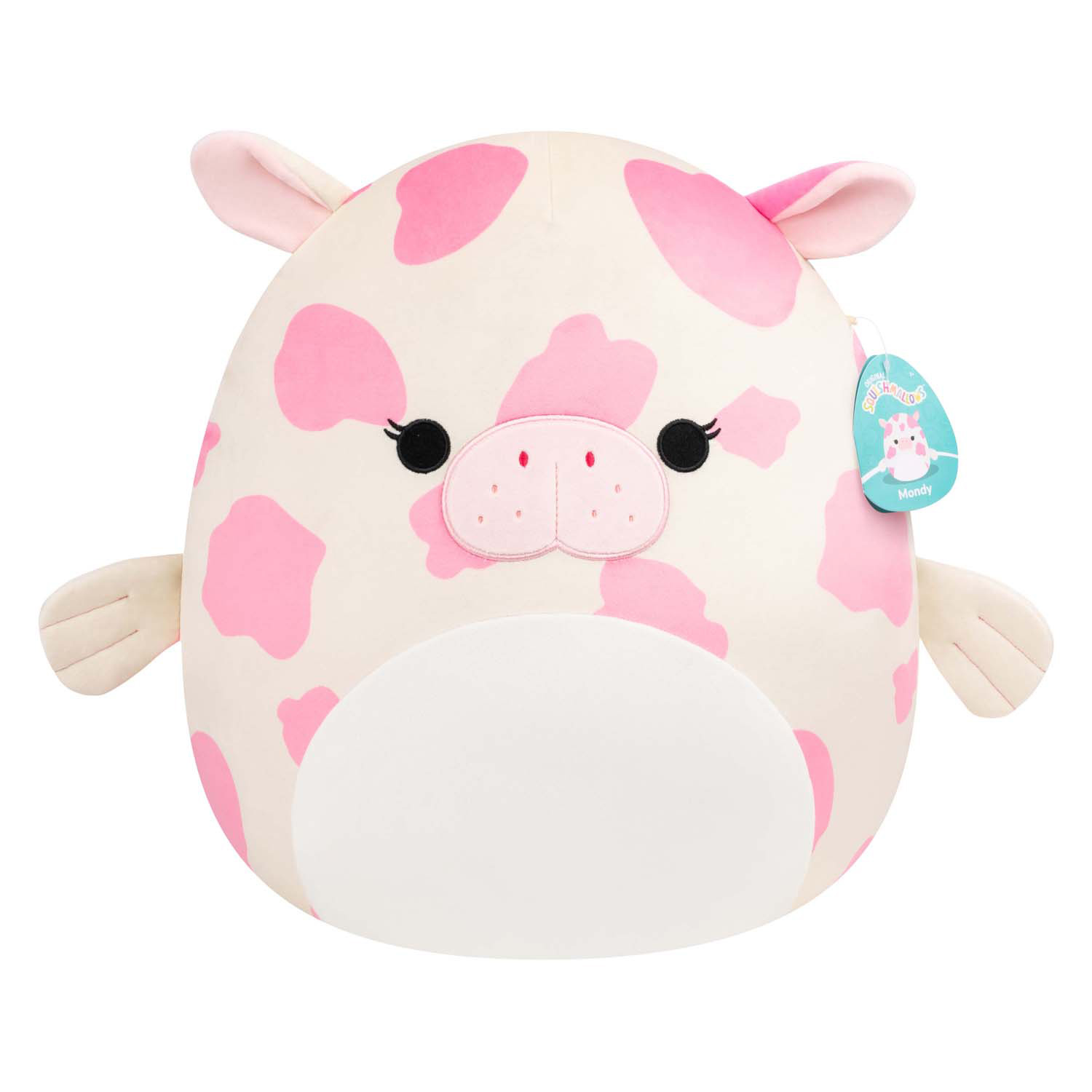 Squishmallows Knuffel Pluche - Mondy the Pink Spotted White Sea Cow - 40cm