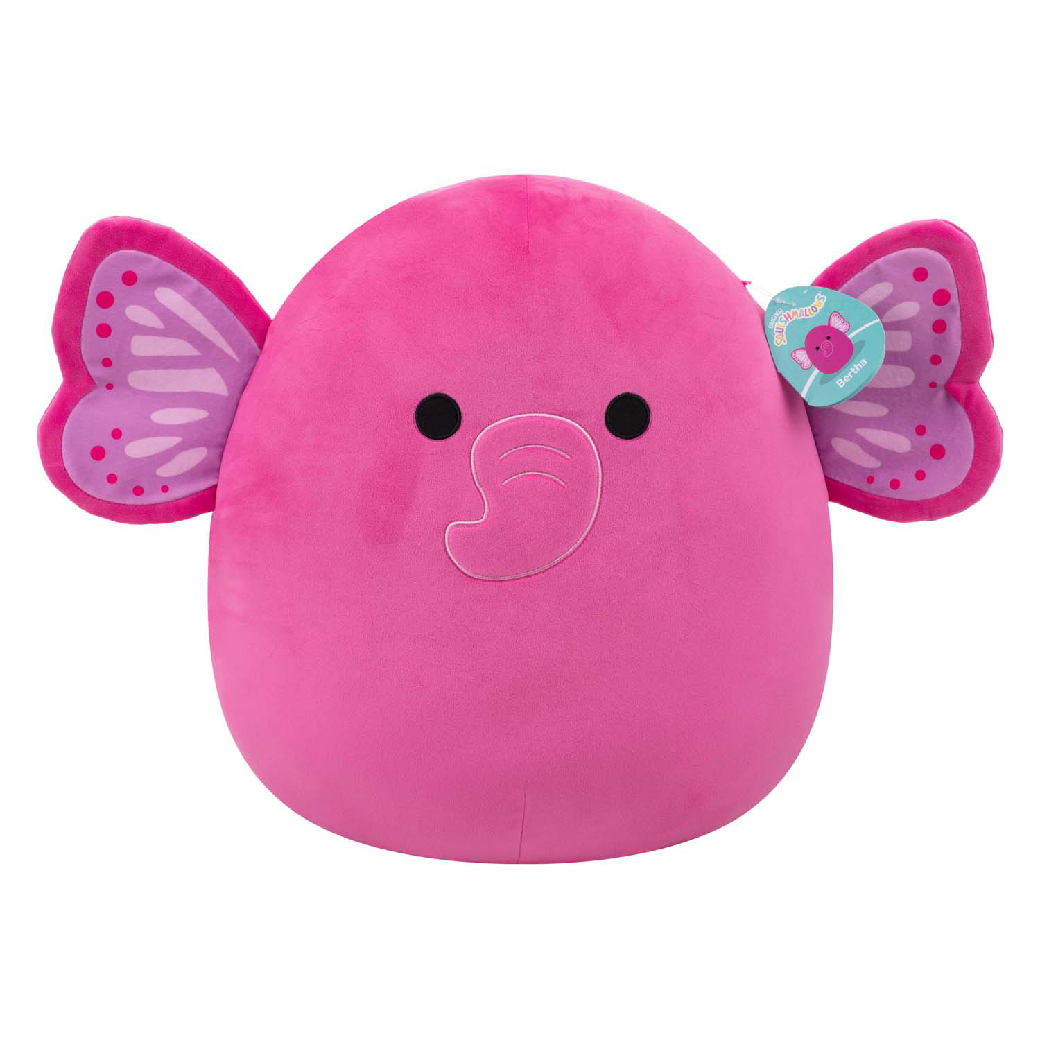 Squishmallows Knuffel Pluche - Evelyn The Hot Pink Butterfly Elephant - 40cm