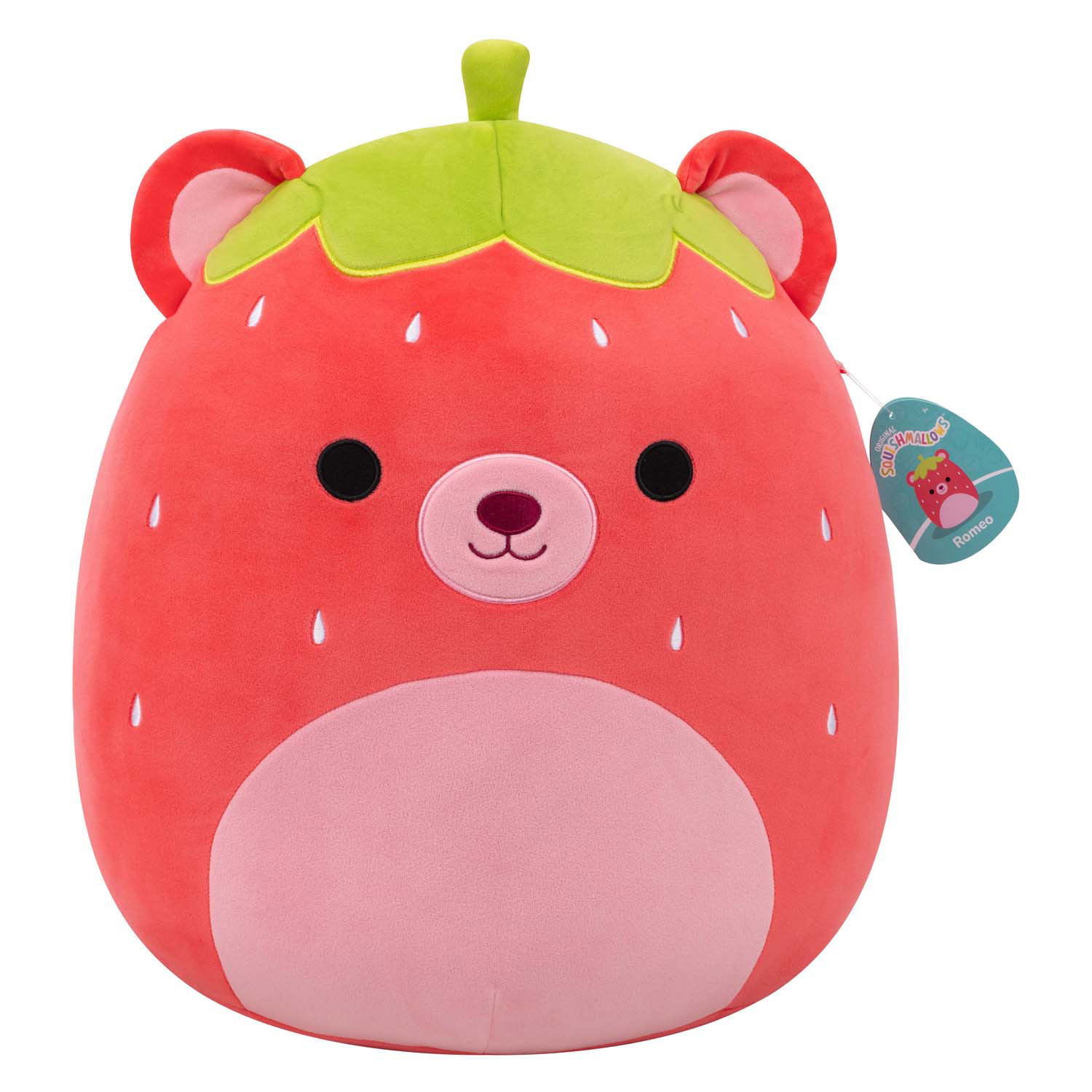 Squishmallows Knuffel Pluche - Romeo the Red Bear Strawberry - 40cm