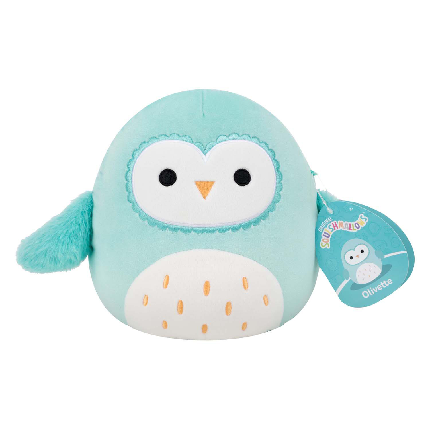Peluche Squishmallows - Olivette la chouette effraie - 19 cm