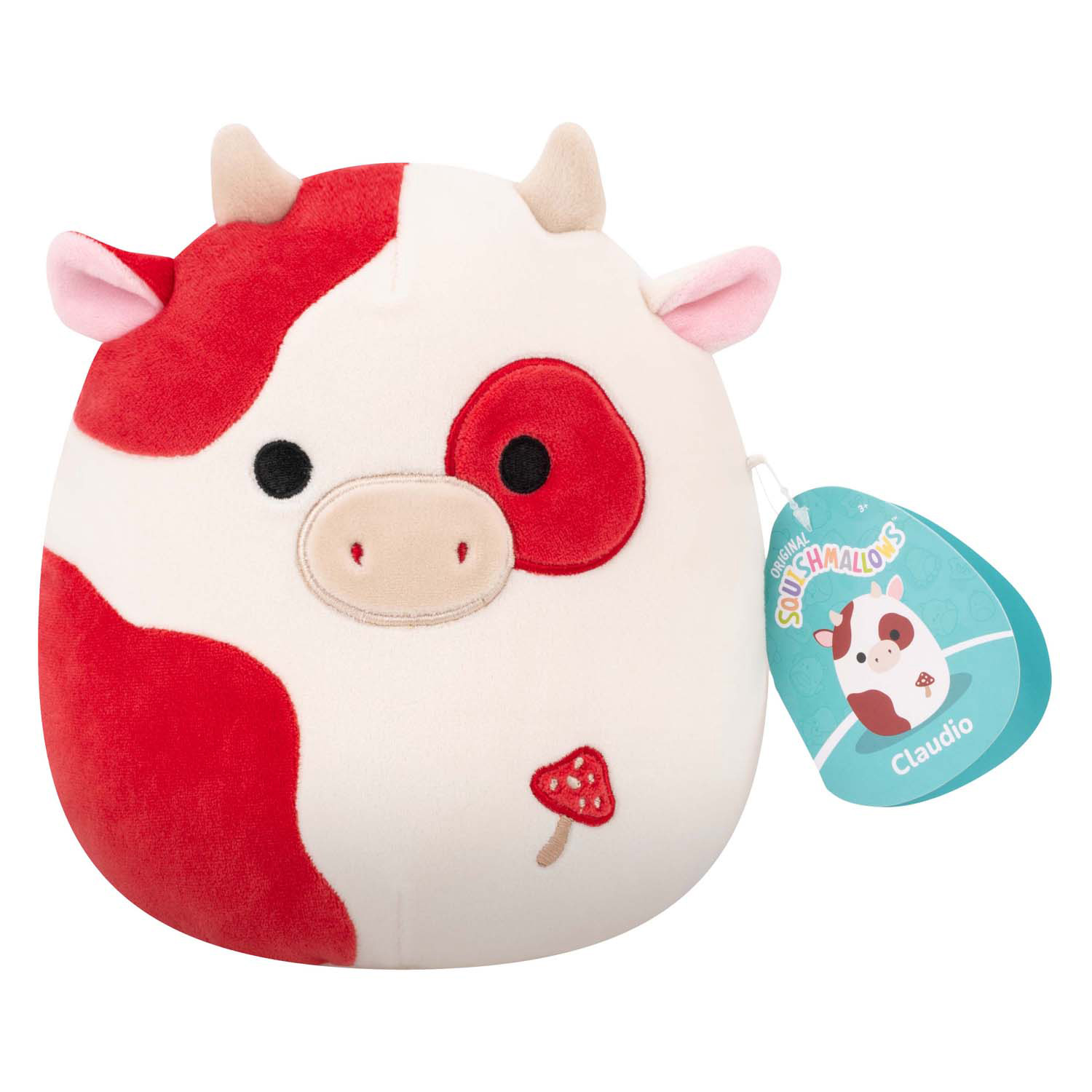 Squishmallows Knuffel Pluche - Claudio the Red Mushroom Cow - 19cm
