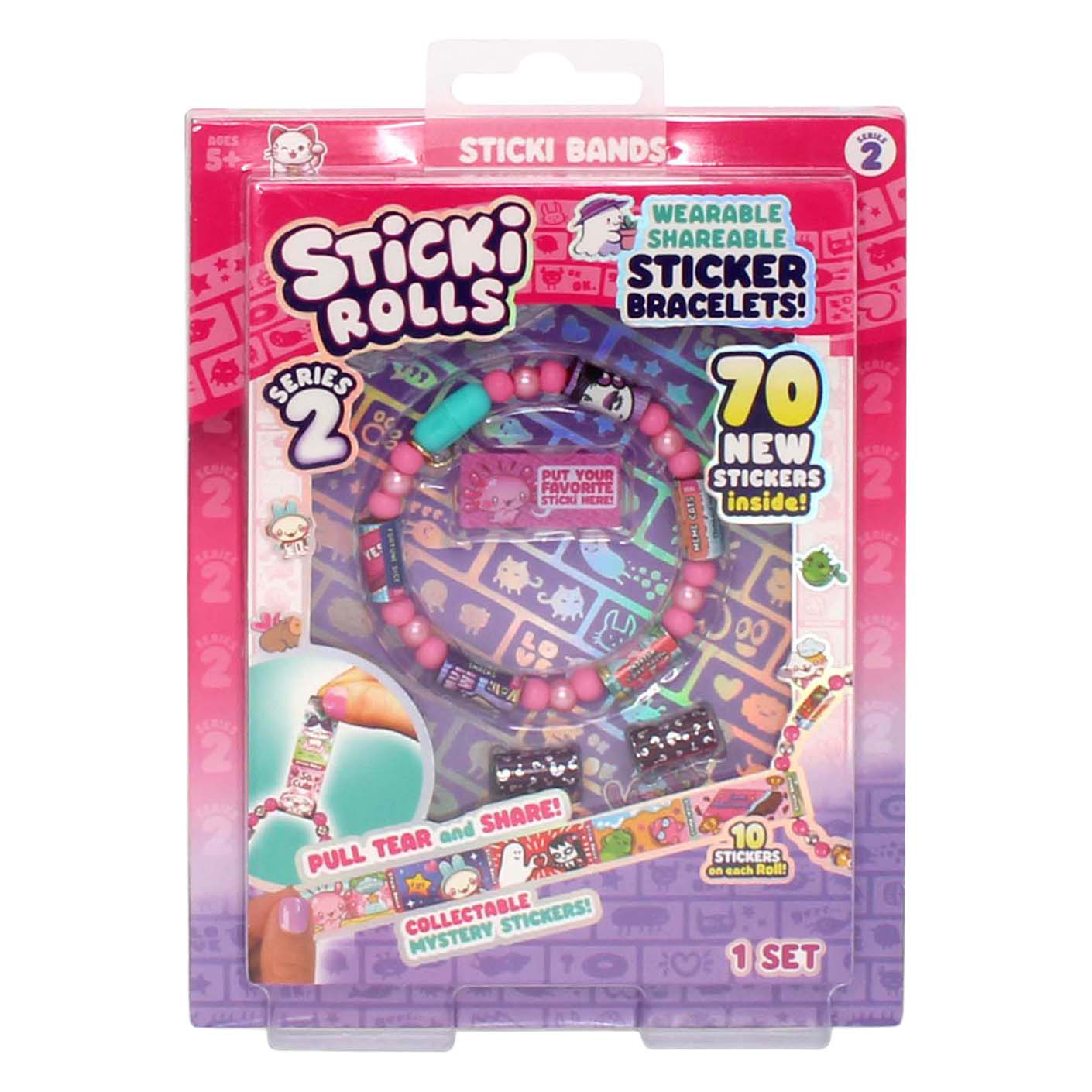 Sticki Rolls Armband mit 70 Stickern