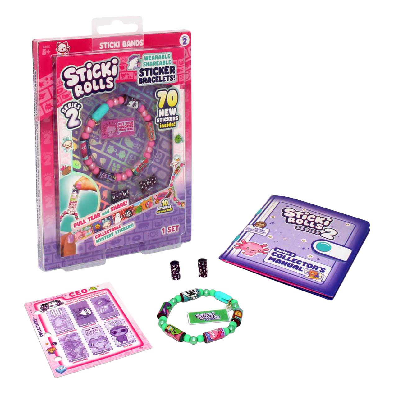 Sticki Rolls Armband mit 70 Stickern