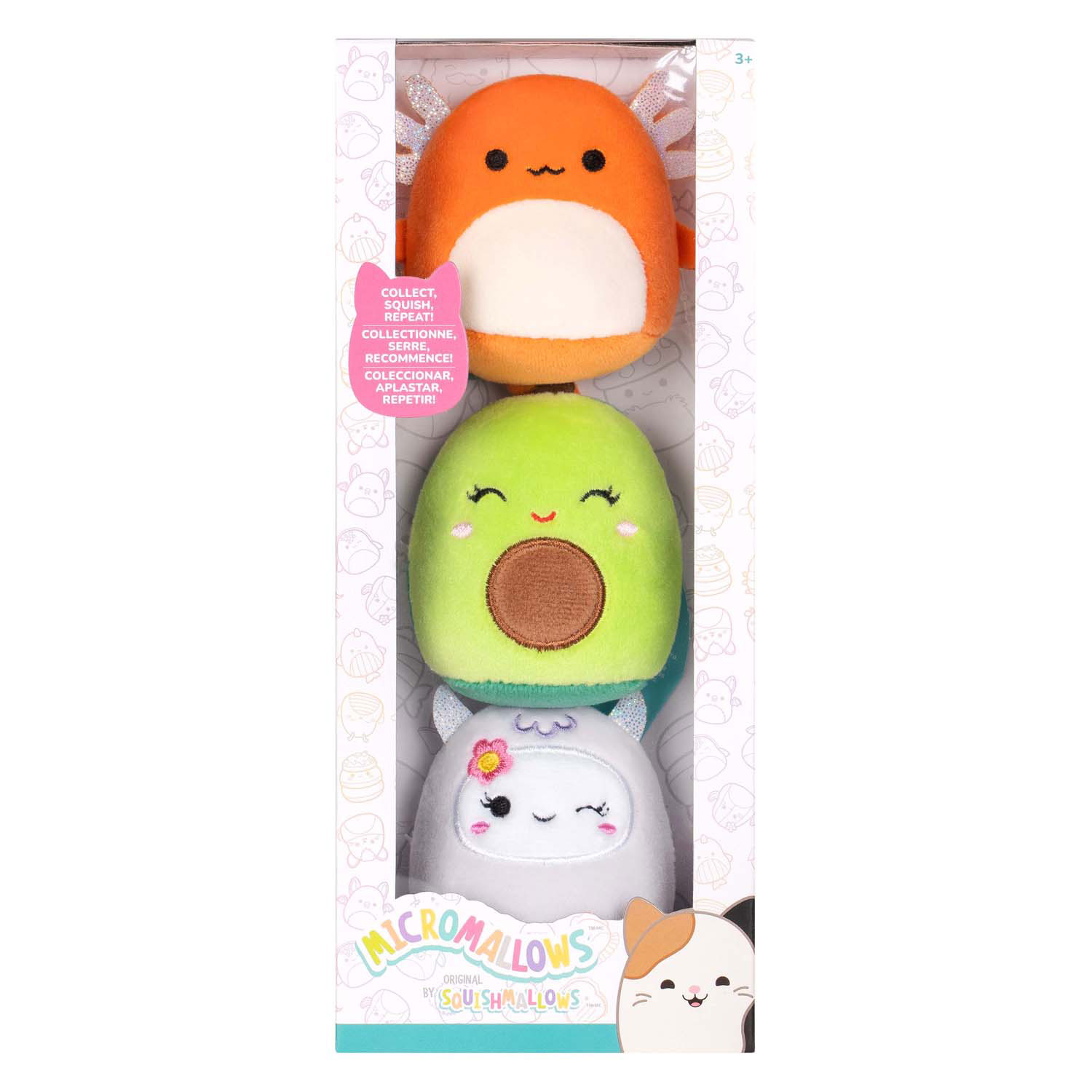 Peluche Squishmallows Micromallows - Mireya, Roah, Nico 3dlg.