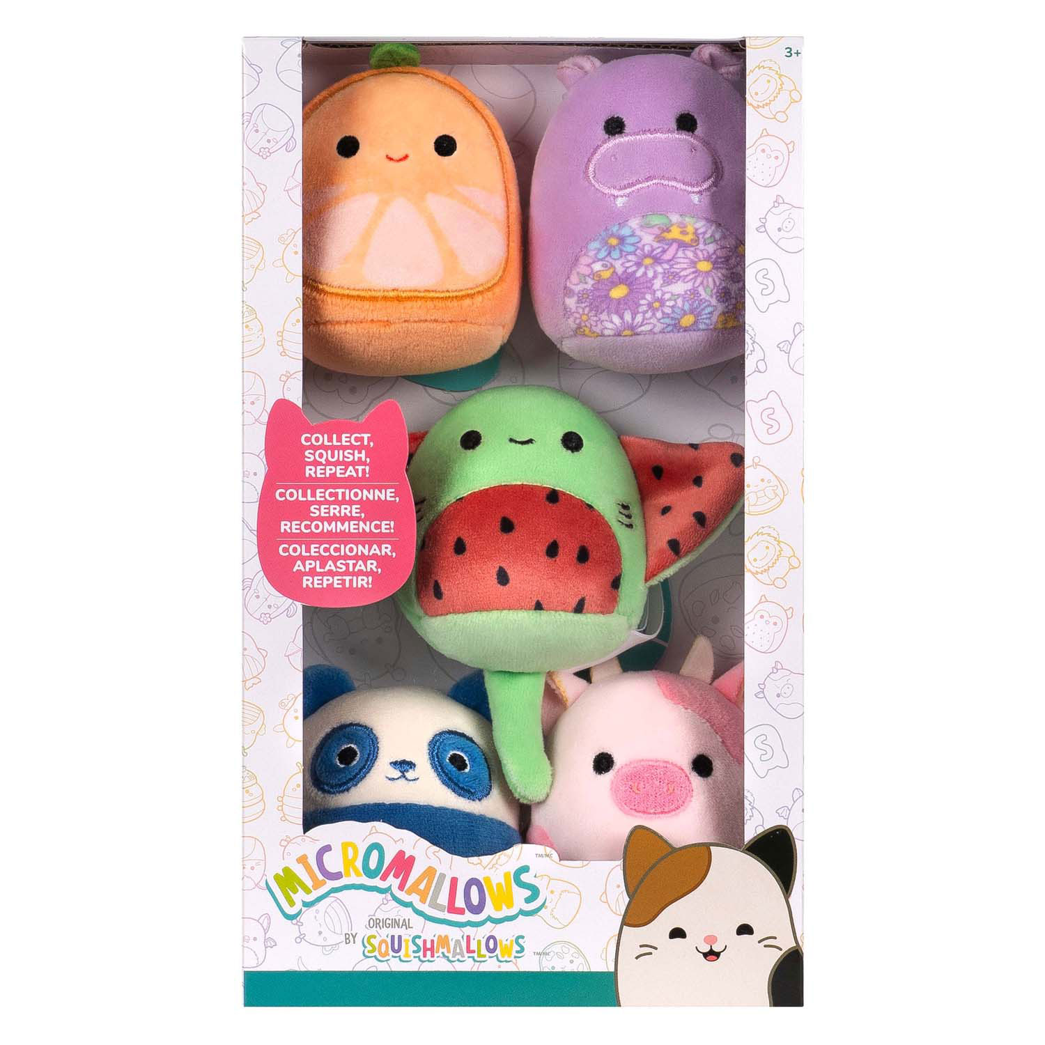 Squishmallows Knuffel Pluche Micromallows - Reshma, Scout, Orin, Hanna 5dlg.
