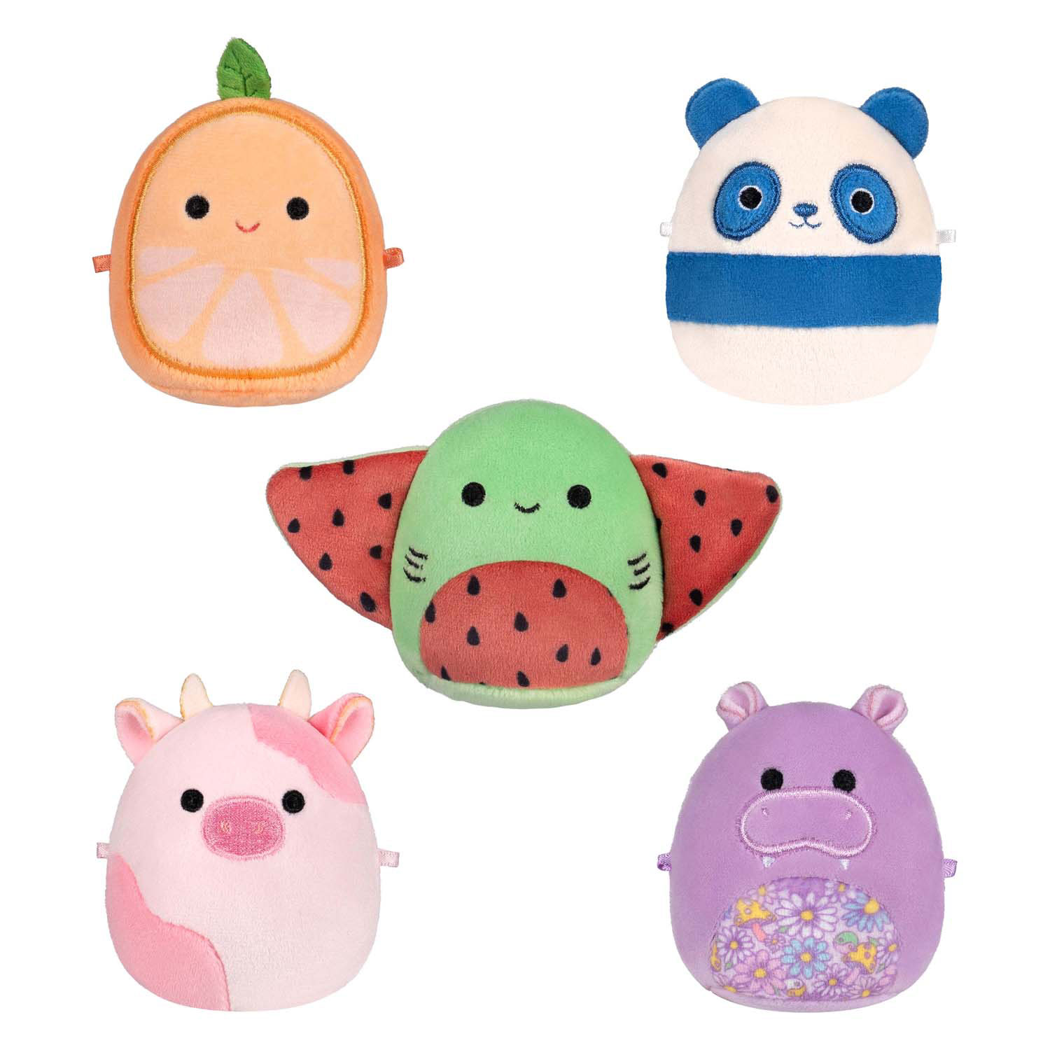 Squishmallows Knuffel Pluche Micromallows - Reshma, Scout, Orin, Hanna 5dlg.