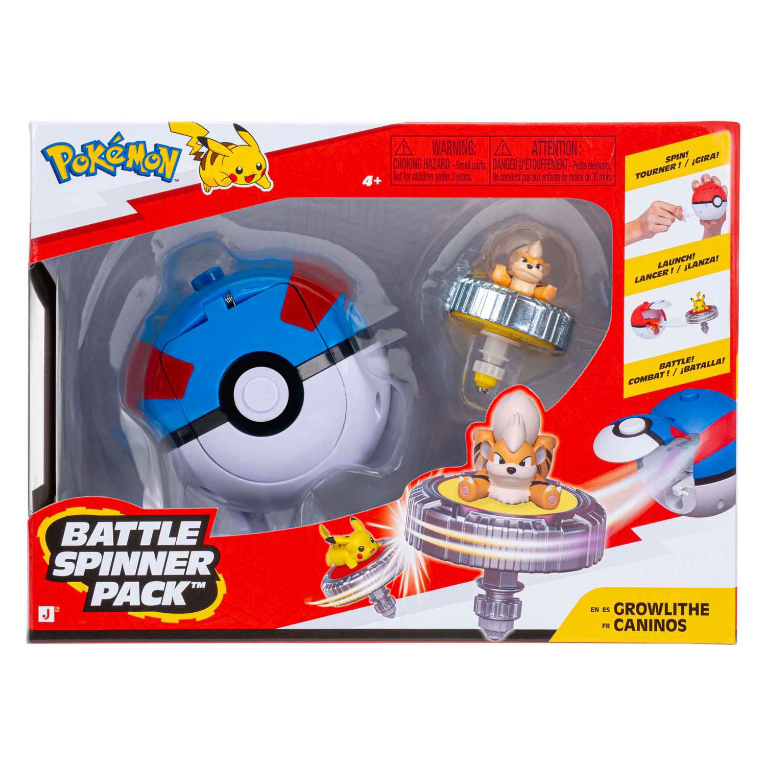 Pok�mon Battle Spinner Pack - Growlithe en Great Ball
