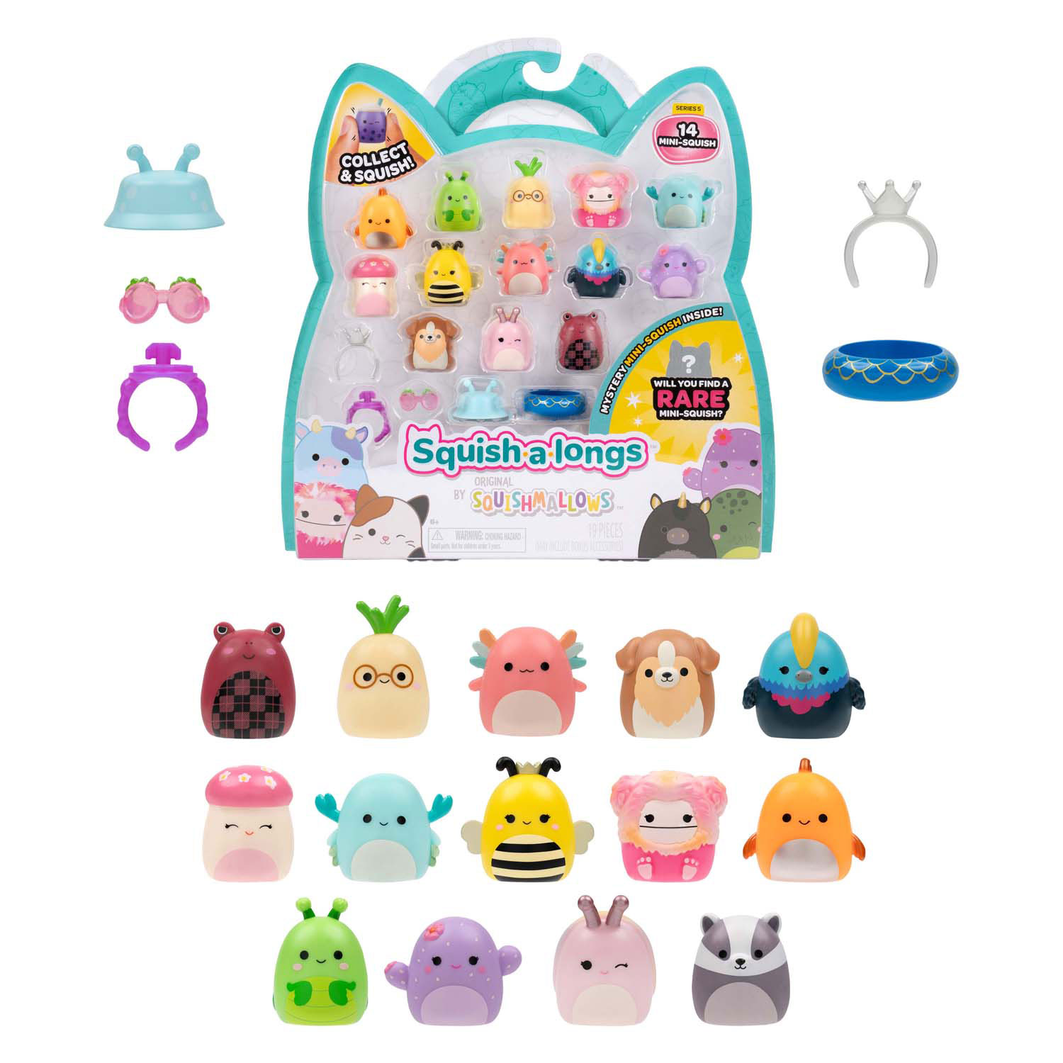 Squishmallows Squish-a-longs Speelfiguren Style 2 - 14dlg.