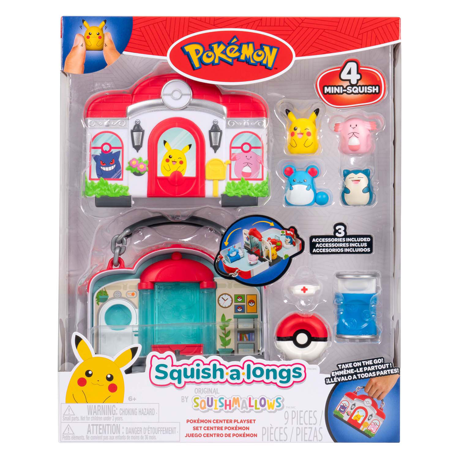 Squishmallows Squish-a-longs Pokémon Center Speelset
