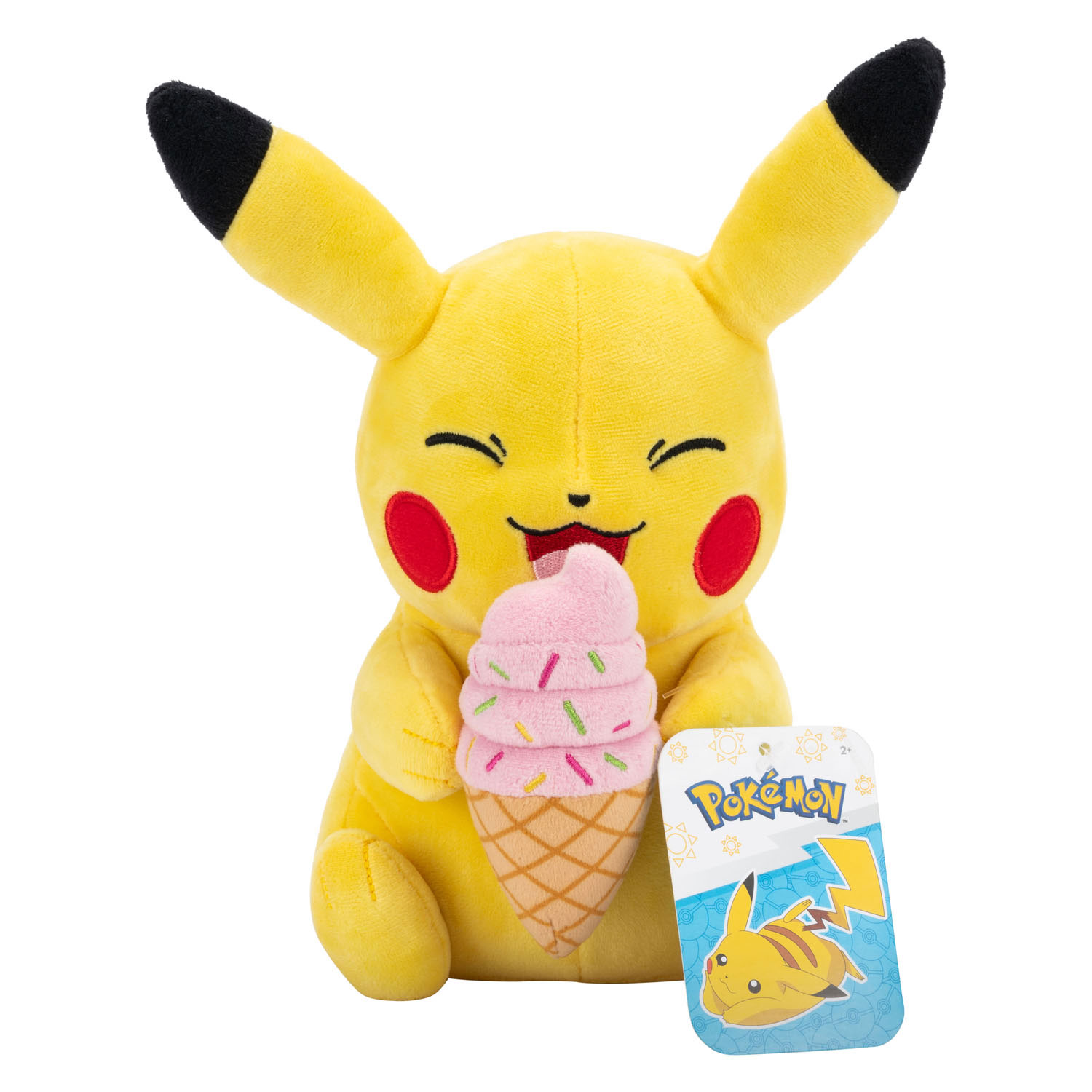 Pokemon Zomer Pikachu met IJsje Pluche Knuffel 20cm