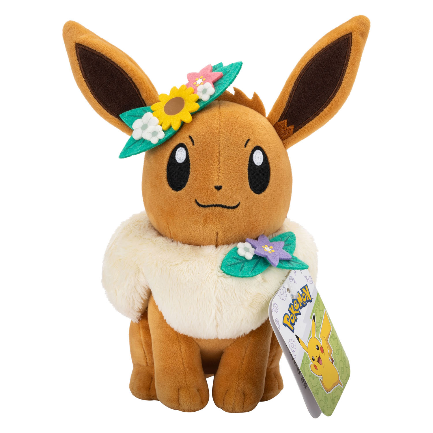Pokemon Lente Eevee met Bloemenkrans Pluche Knuffel 20cm