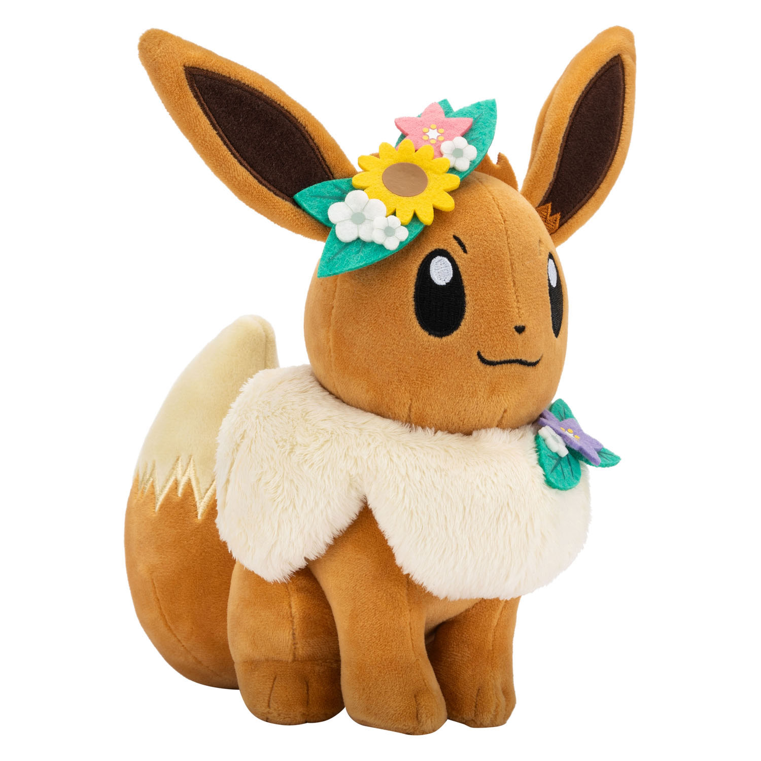 Pokemon Lente Eevee met Bloemenkrans Pluche Knuffel 20cm