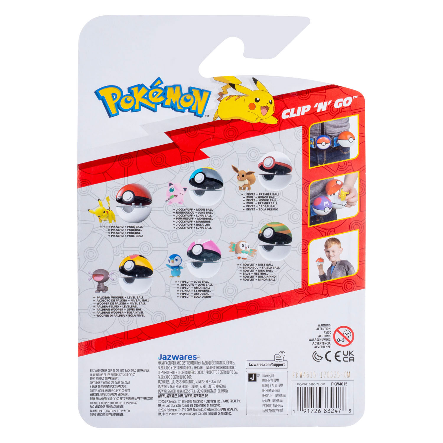 Pokemon Clip 'n Go Eevee met Premier Bal