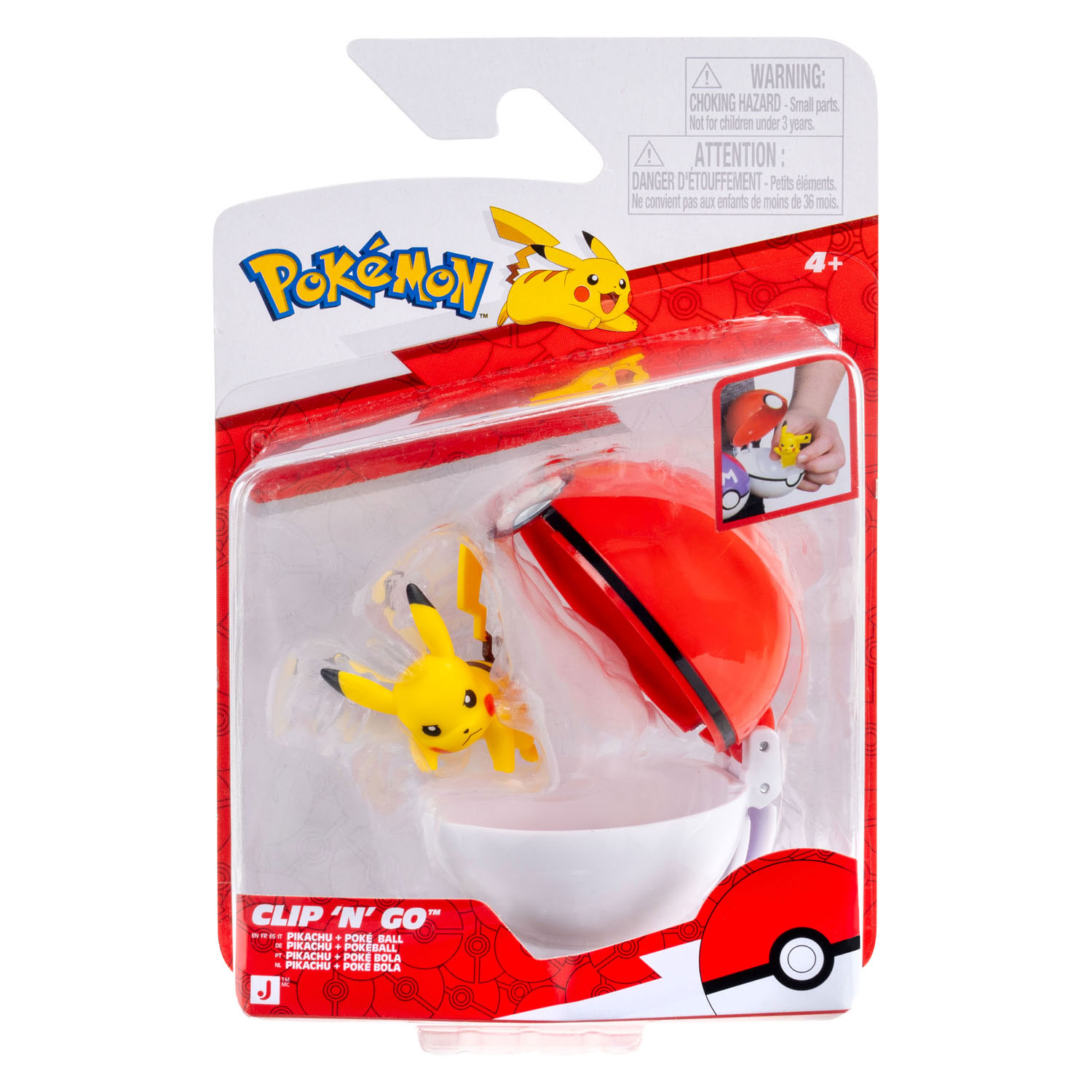 Pokemon Clip 'n Go Pikachu met Poke Bal